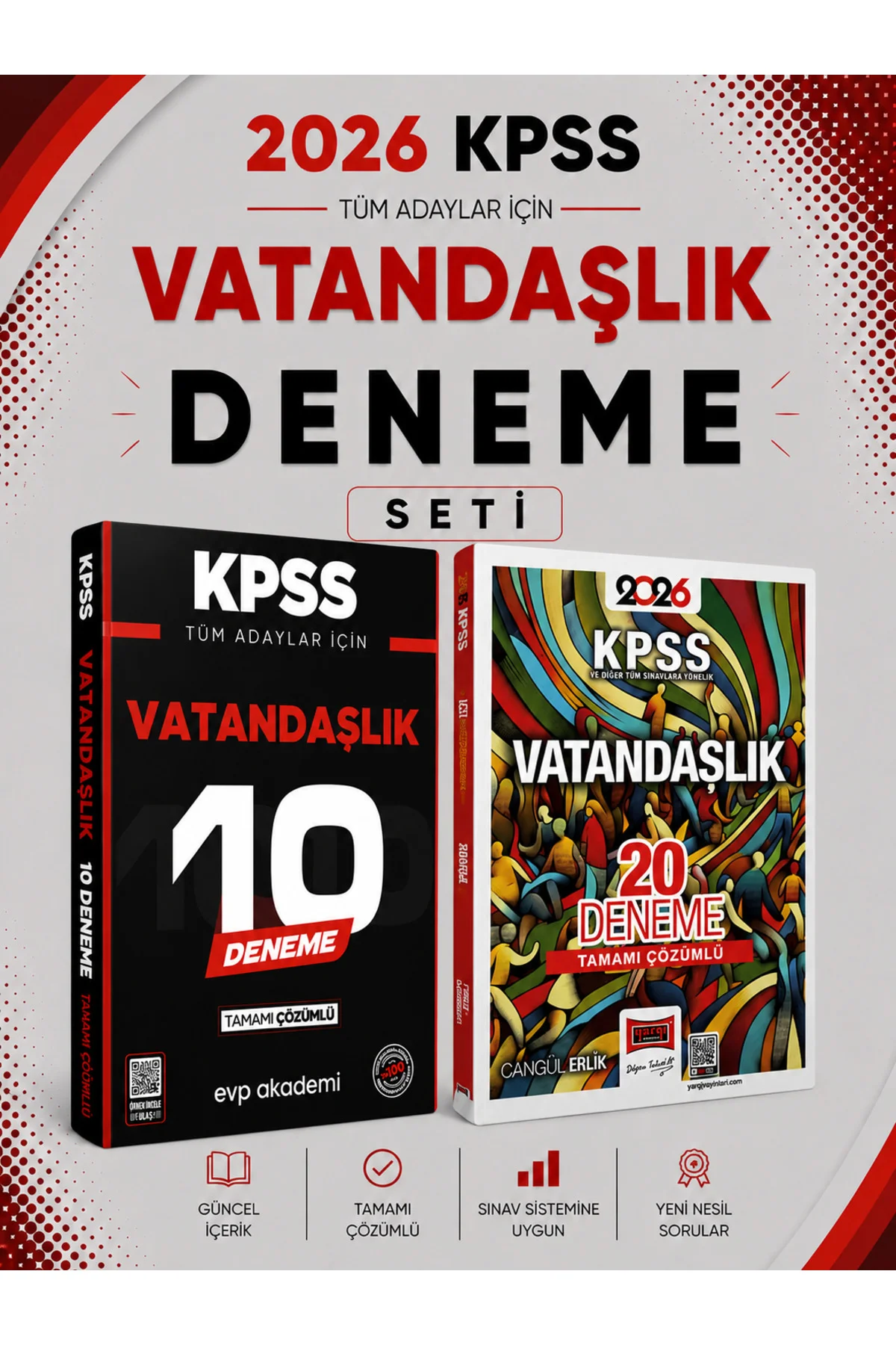 Yargı 2026 KPSS Vatandaşlık 20 Deneme & KPSS Vatandaşlık 10 Deneme Seti