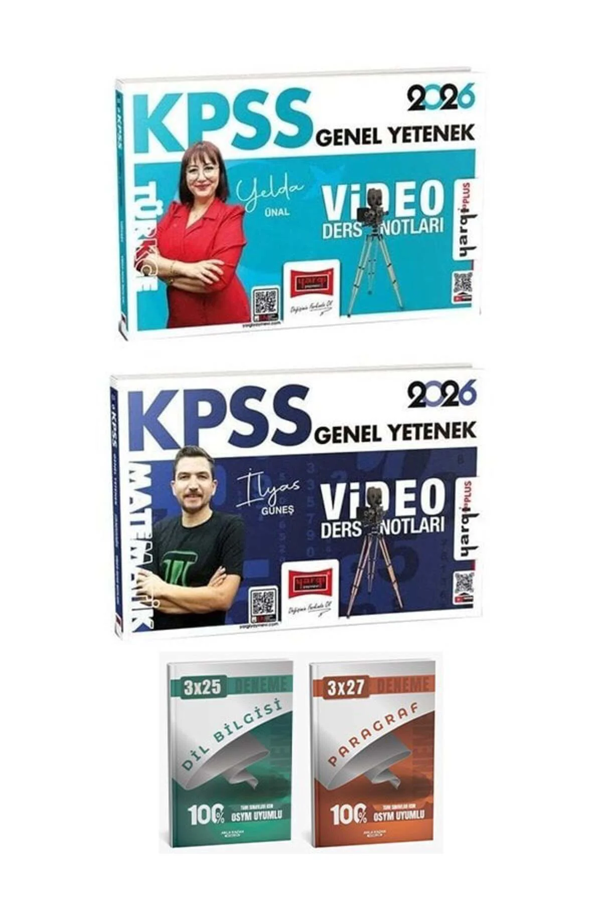 Yargı + Anla Kazan 2026 KPSS Türkçe + Matematik Video Ders Notları 2 li Set Yargı Yayınları