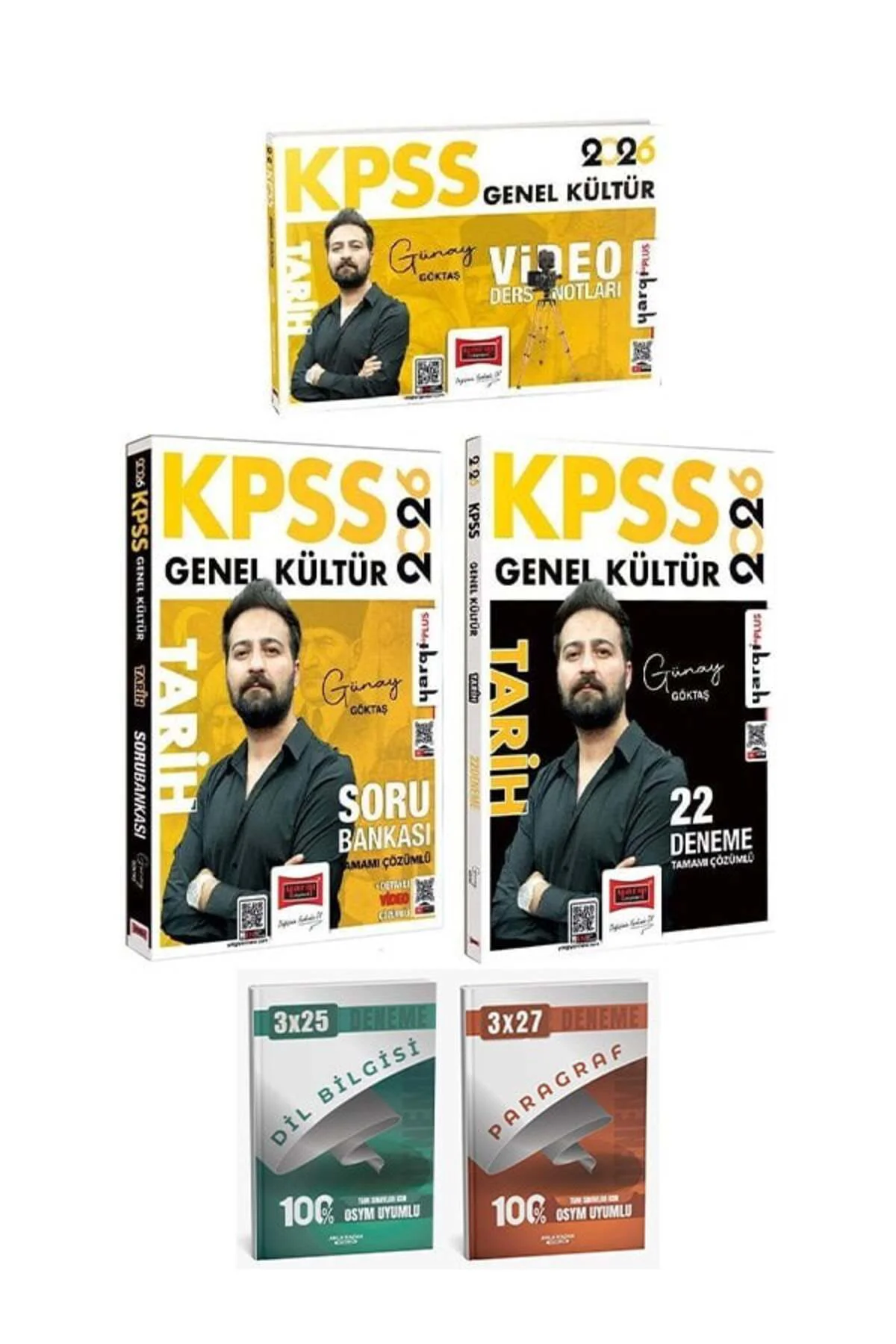 Yargı + Anla Kazan 2026 KPSS Tarih Video Ders Notları + Soru Bankası + 22 Deneme 3 lü Set - Günay Gö