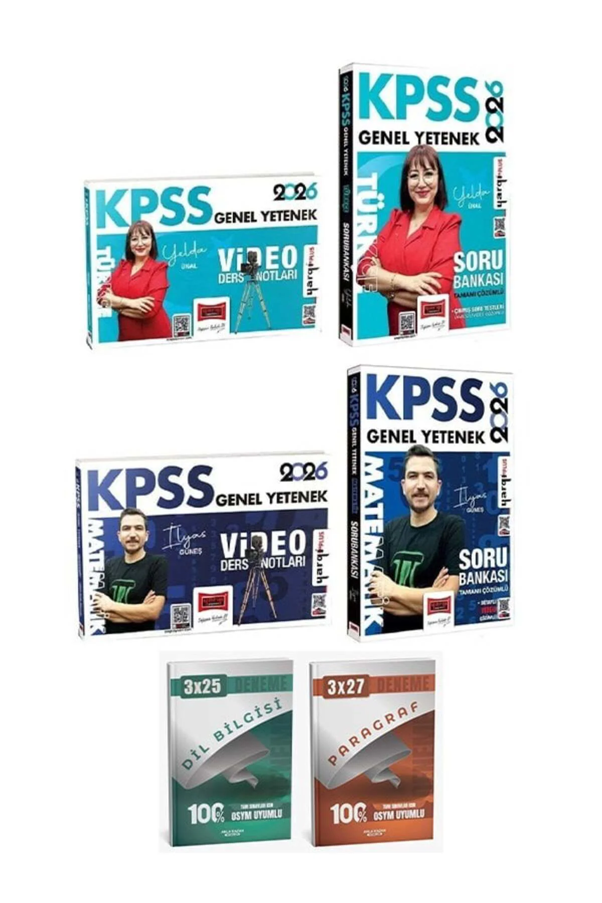 Yargı + Anla Kazan 2026 KPSS Türkçe + Matematik Video Ders Notları + Soru Bankası 4 lü Set Yargı Yay
