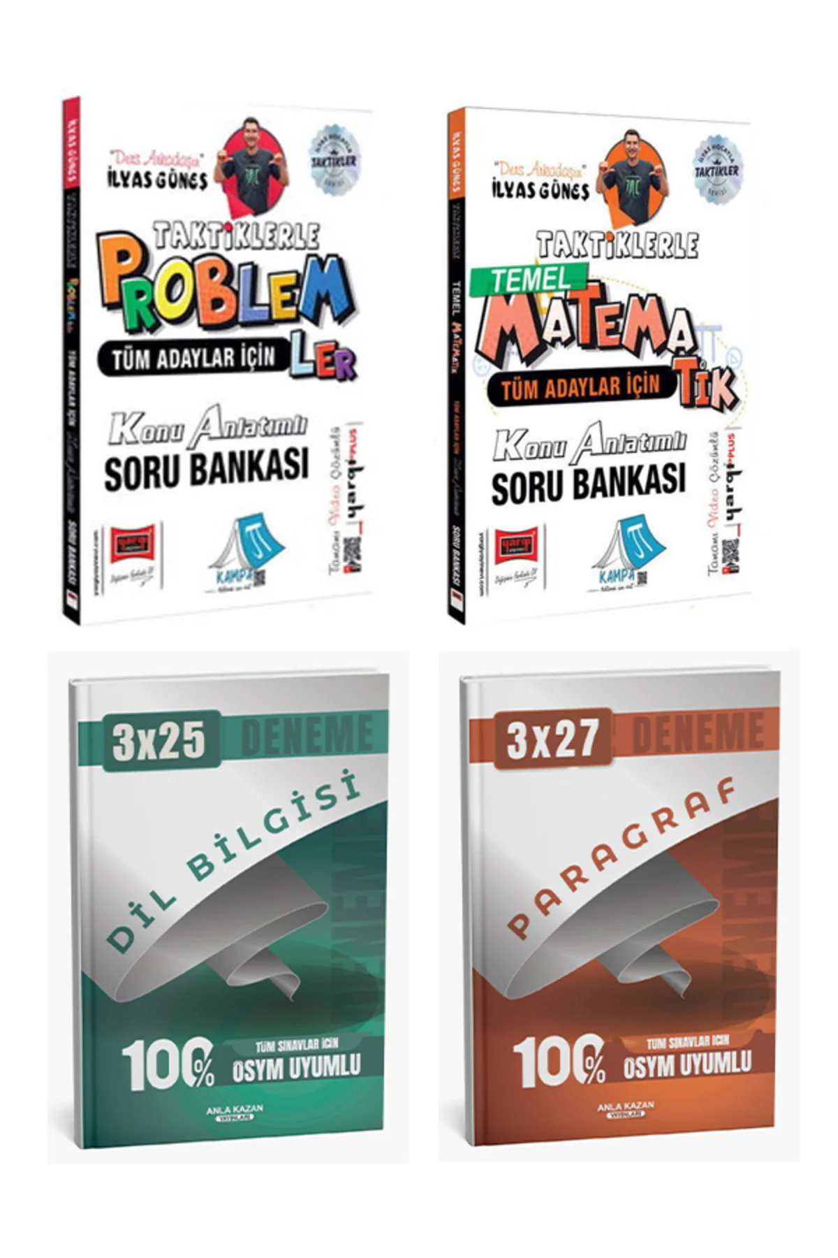 Yargı + Anla Kazan Taktiklerle Matematik Problemler + Anla Kazan Paragraf Dil Bilgisi Deneme 4 lü