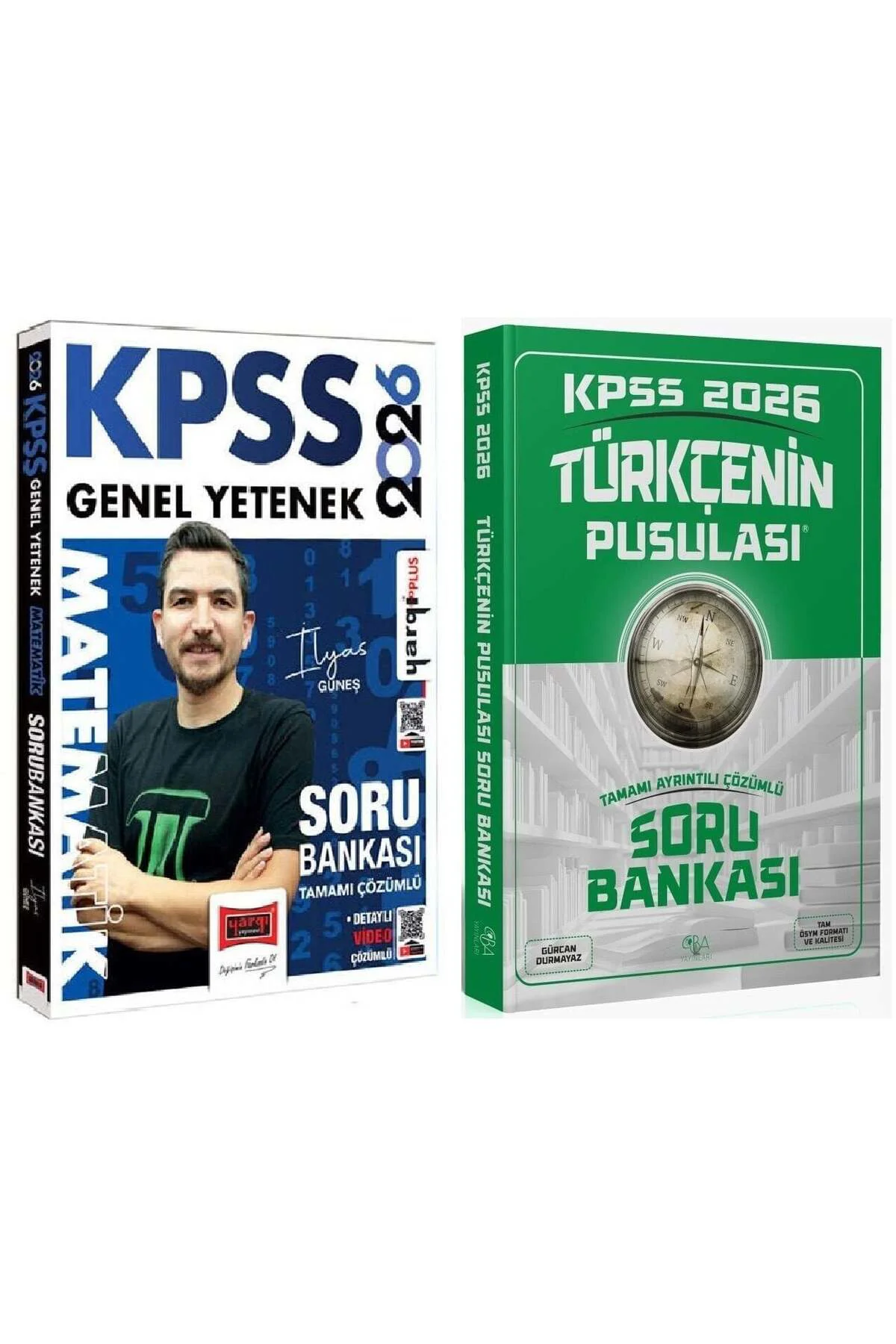 Yargı + CBA 2026 KPSS Matematik + Türkçe Soru Bankası 2 li Set - İlyas Güneş Yargı + CBA Yayınları