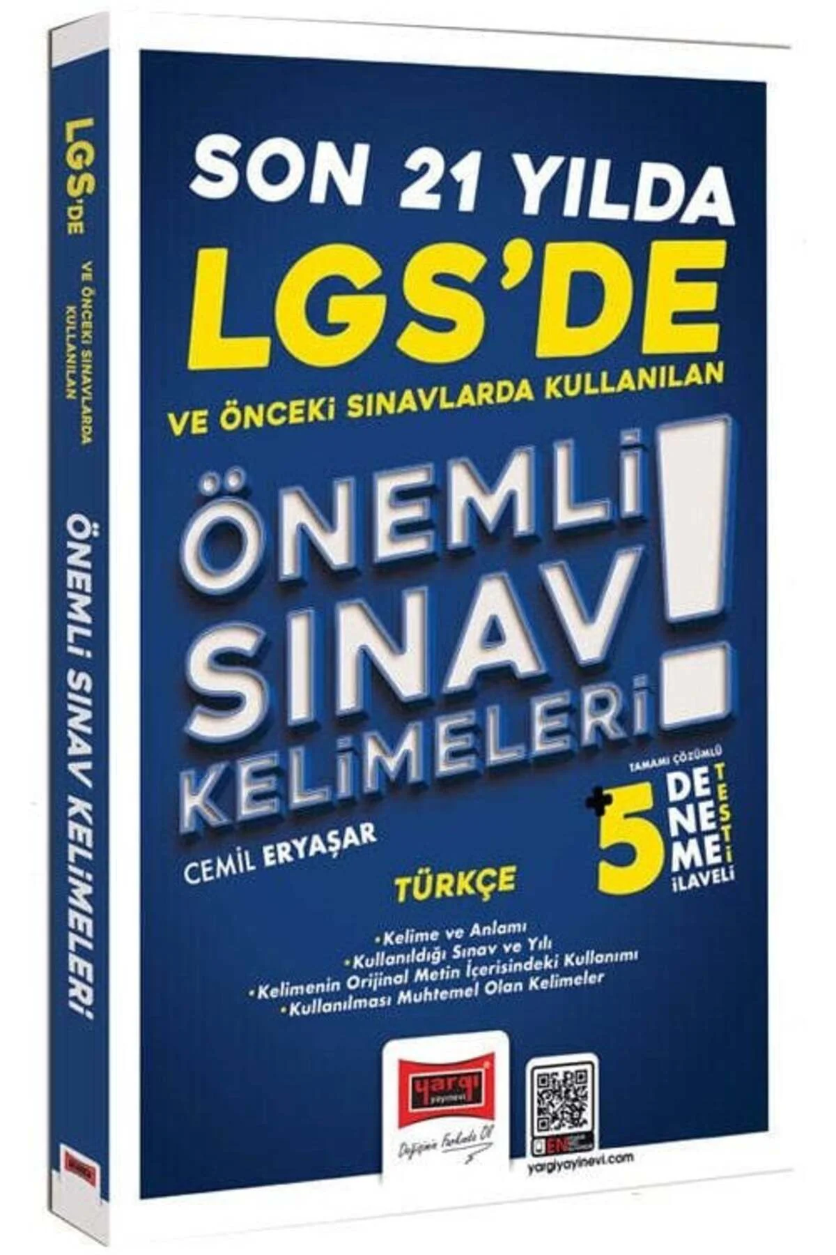 Yargı LGS de Son 21 Yılda Kullanılan Önemli Sınav Kelimeleri (5 Deneme İlaveli) Fiyatı, Yorumları ve Özellikleri