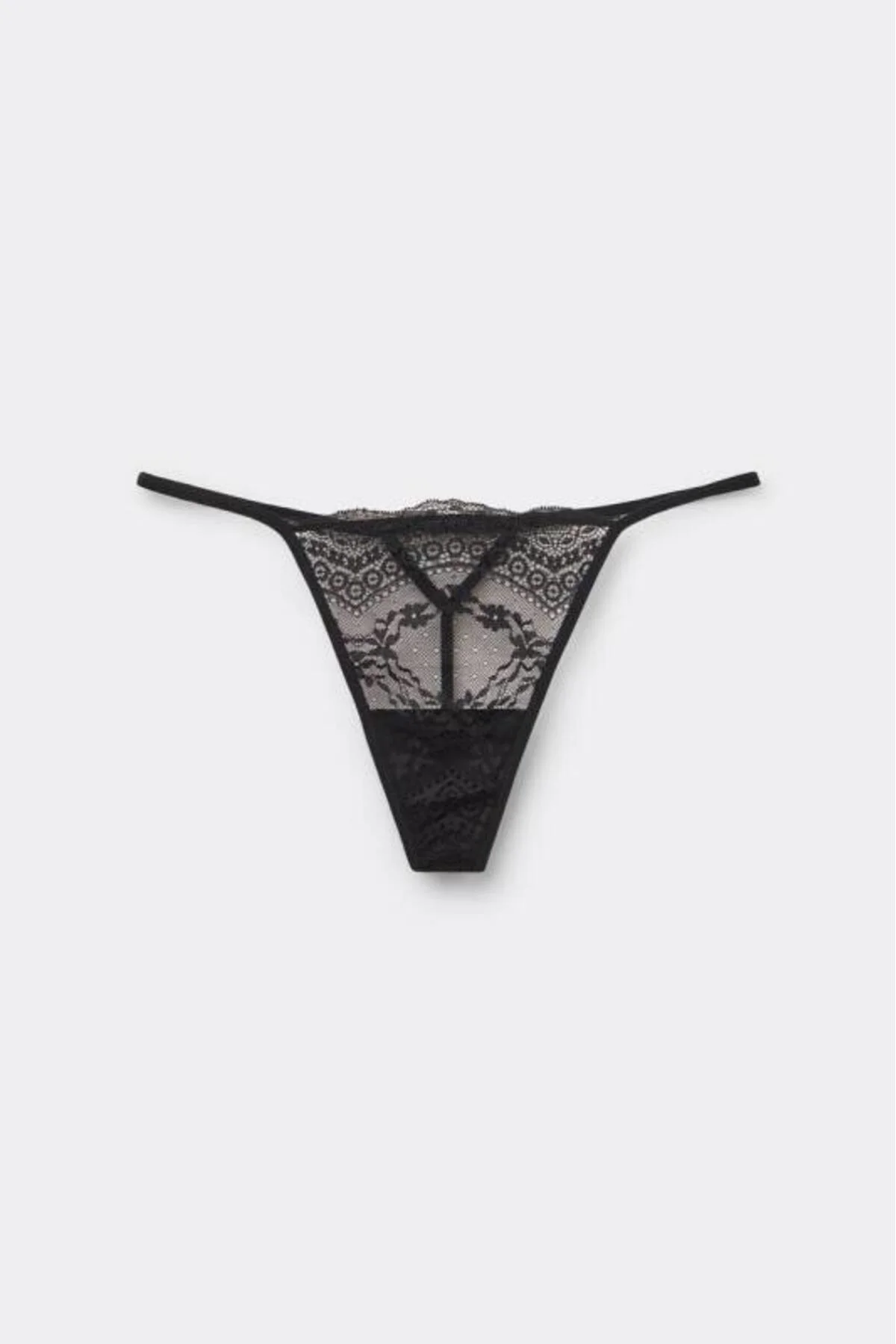 Yarı Dantel Yarı Kumaş Siyah Tanga Külot V6107 Fiyatı, Yorumları ve Özellikleri