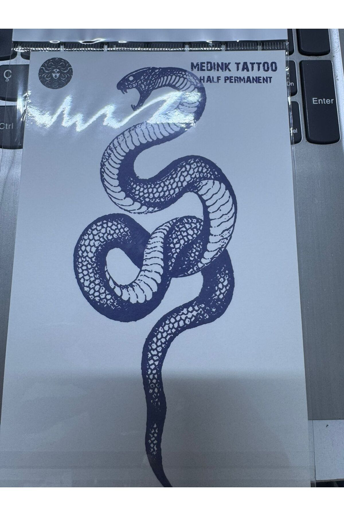 YARI KALICI ( MİN 15 GÜN MAX 1 AY) YILAN FİGÜRLÜ TATTOO DÖVME