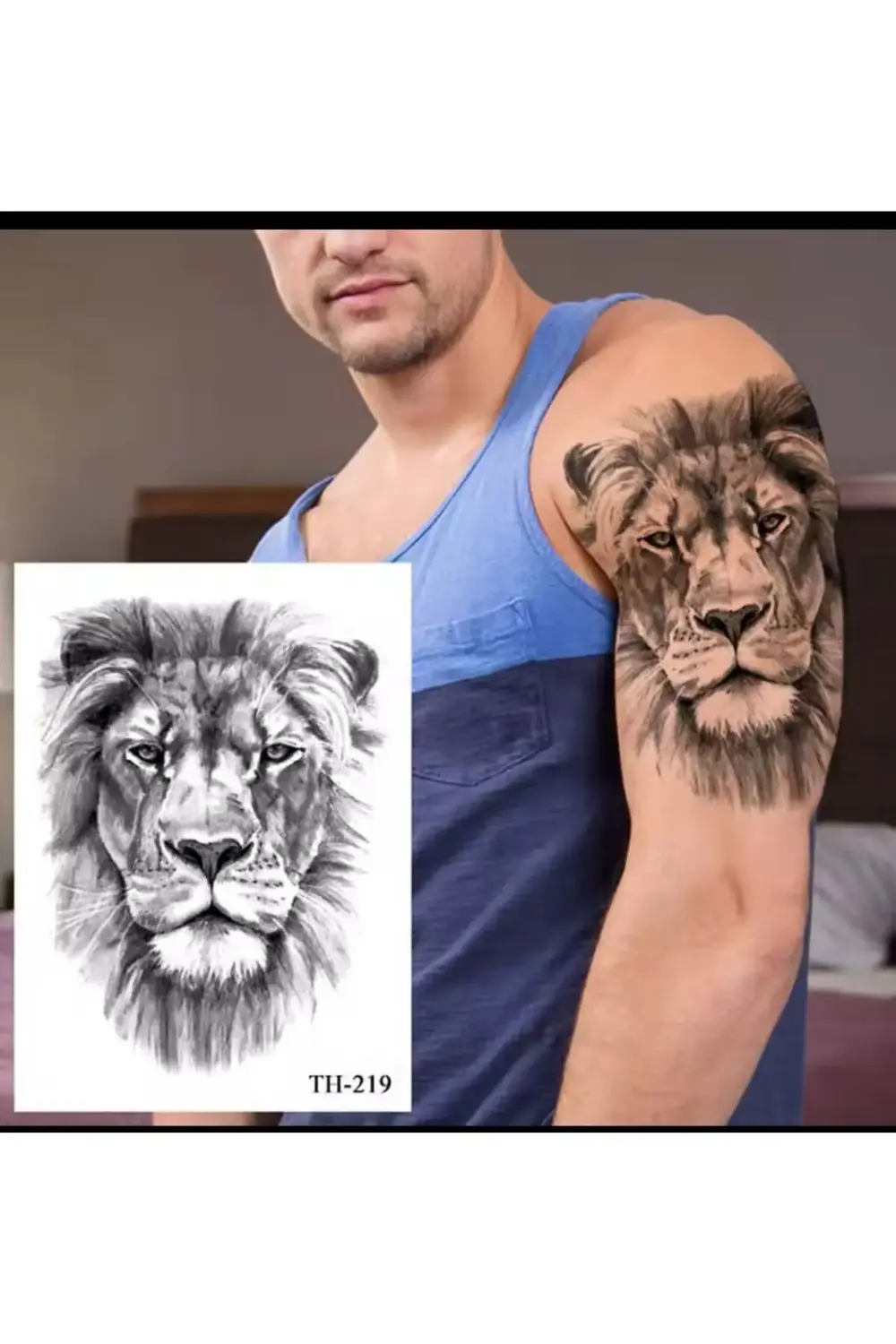 YARI KALICI ( MİN 15 GÜN MAX 1 AY) ASLAN FİGÜRLÜ TATTOO DÖVME
