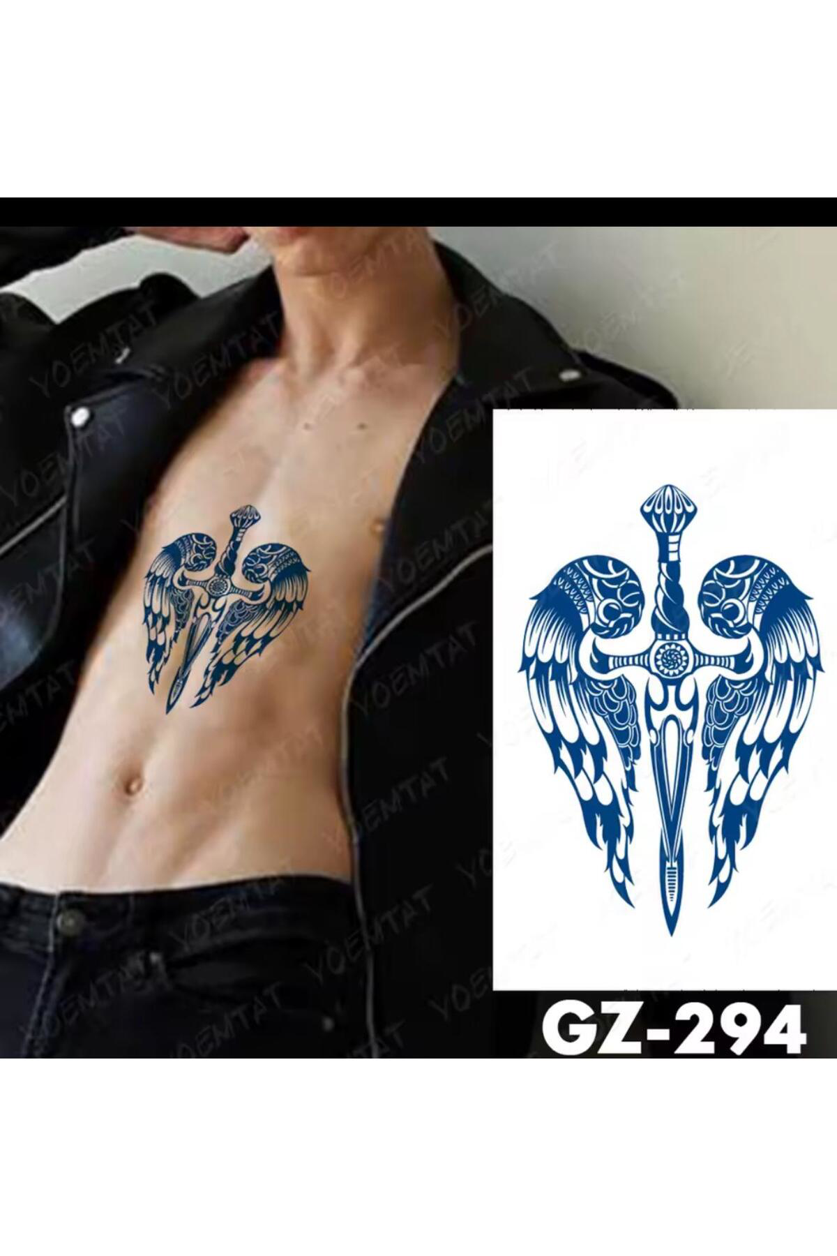 YARI KALICI ( MİN.15 GÜN MAX 1 AY ) KOL BACAK SIRT GÖĞÜS TATTOO D