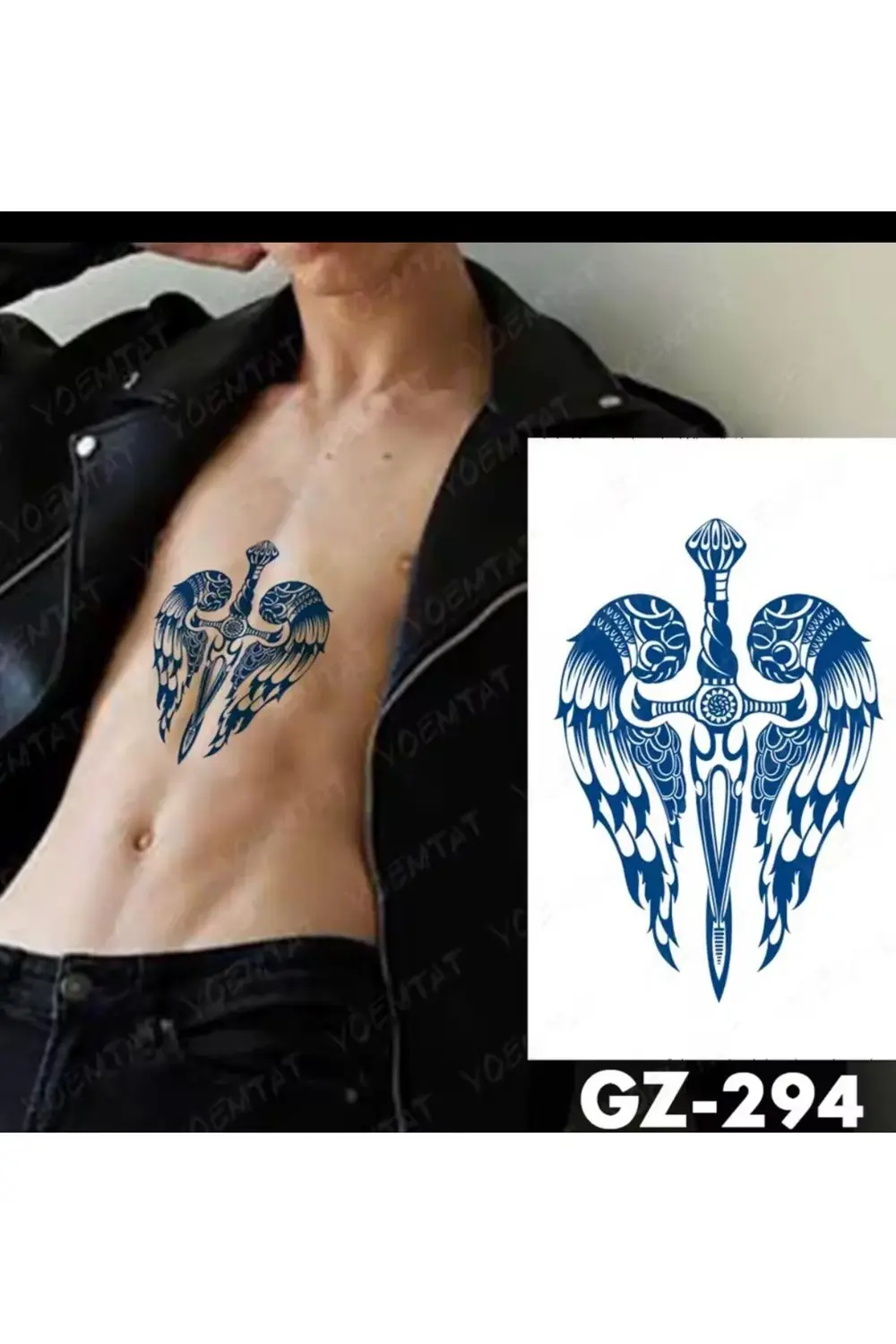 YARI KALICI ( MİN.15 GÜN MAX 1 AY ) KOL BACAK SIRT GÖĞÜS TATTOO D