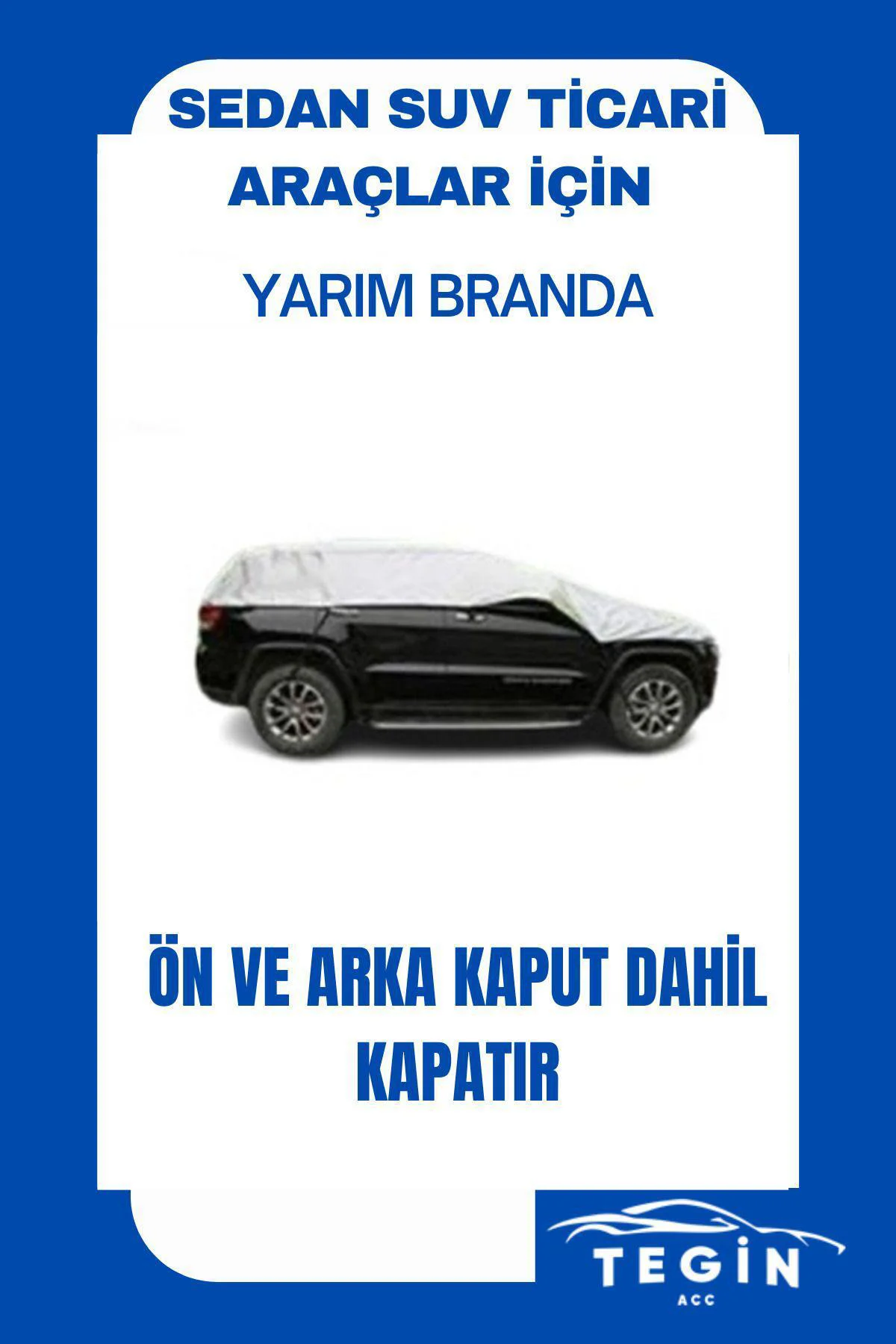 Yarım Branda Araba Oto Kar Önleyici Ön Yan Cam Koruyucu Sedan SUV Minivan Panelvan