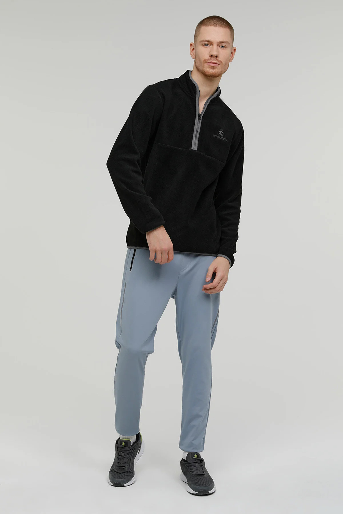 Lumberjack Yarım Fermuarlı Zack Siyah Erkek Polar 2W7lmp1023pr