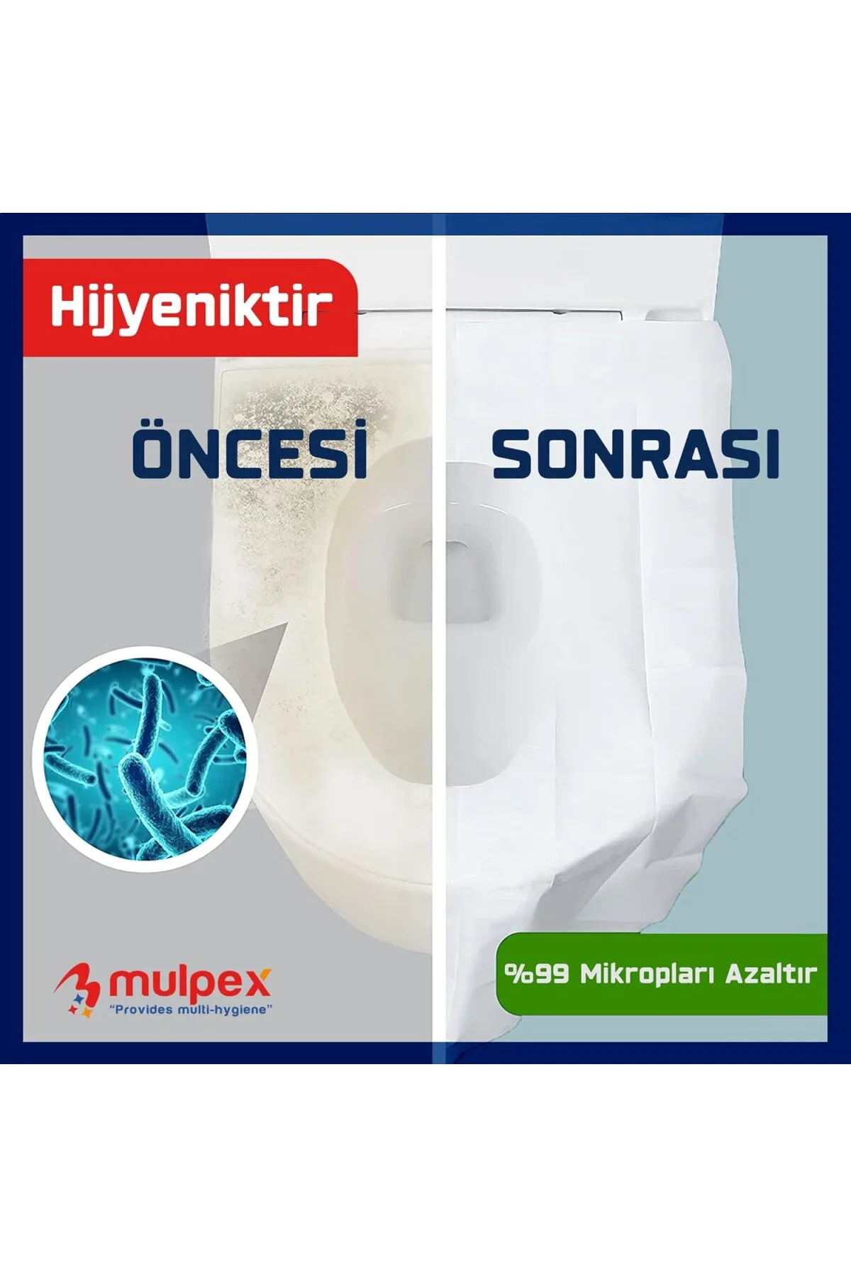 Yarım Katlı Klozet Kapak Örtüsü - 250 Yaprak Tek Kullanımlık, Çoc
