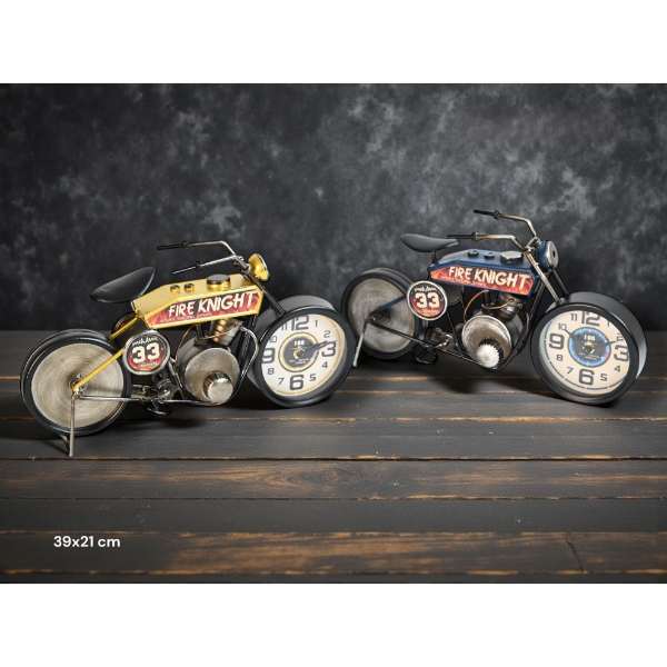 Yarış Motoru Tasarımlı Dekoratif Masaüstü Saat