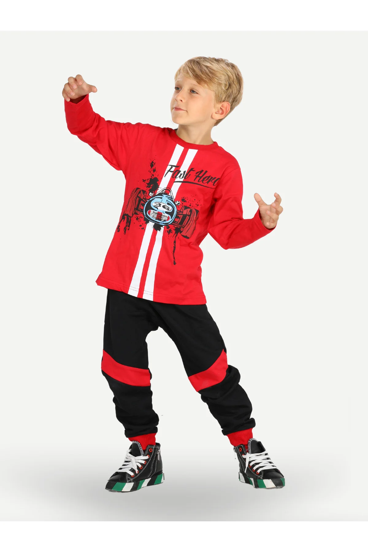 Yarışcı Baggy Kesim Pantolon +T-shirt Takım
