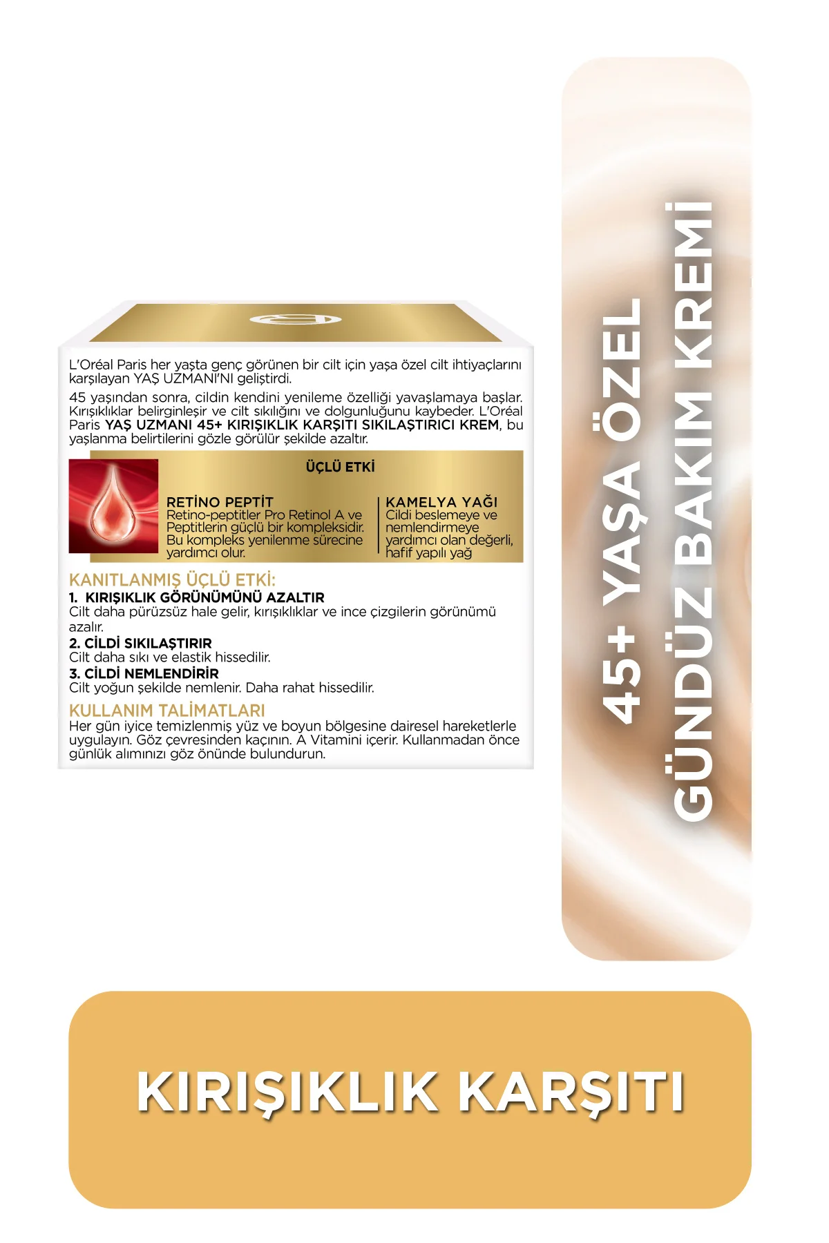 Yaş Uzmanı 45+ Retino Peptit İçeren Kırışıklık Karşıtı Sıkılaştırıcı Gündüz Kremi 50 ml Yaş Uzmanı 45+ Retino Peptit İçeren Kırışıklık Karşıtı Sıkılaştırıcı Gündüz Kremi 50 ml