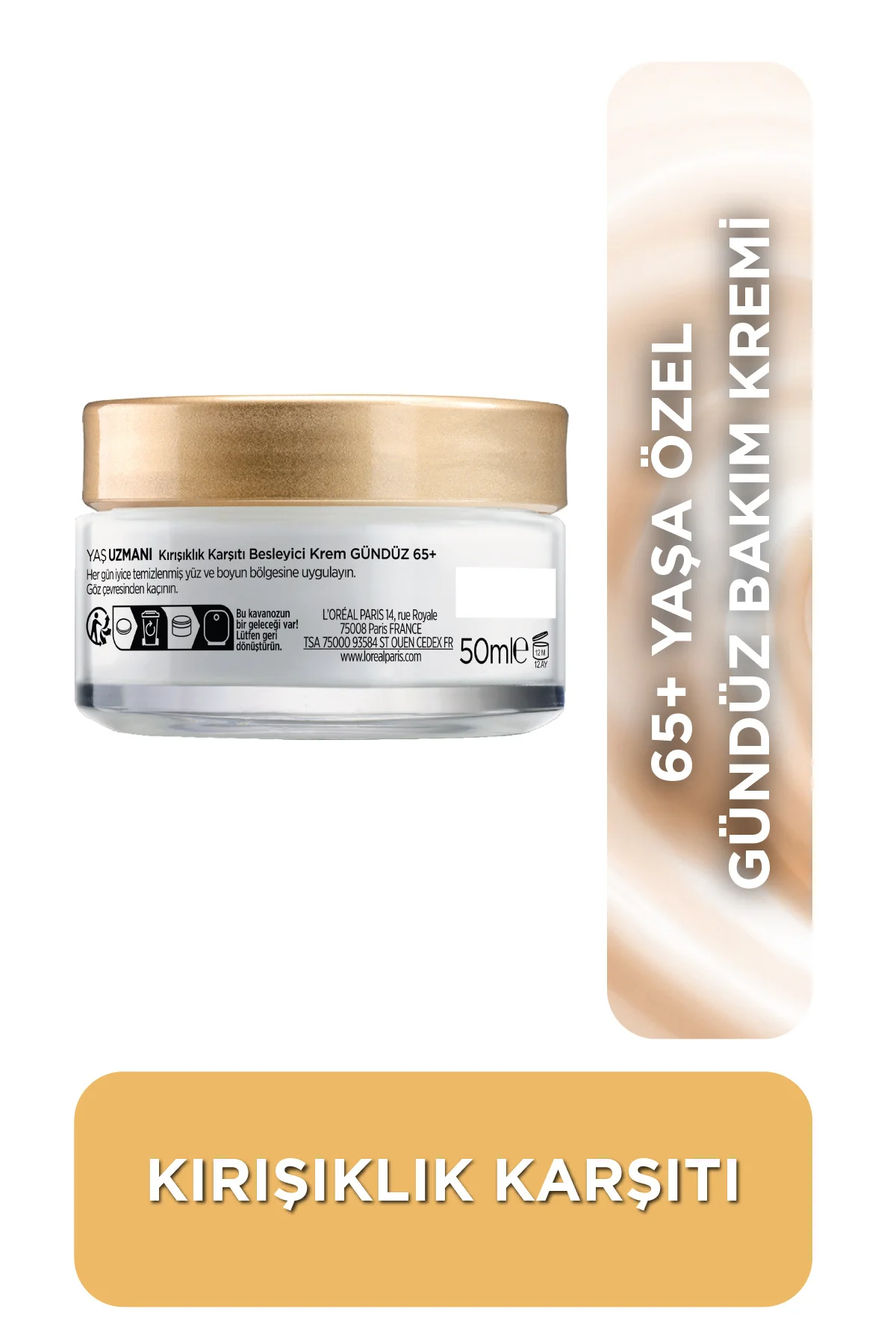 Yaş Uzmanı 65+ B3 B5 E Vitaminli Kırışıklık Karşıtı Besleyici SPF30 Gündüz Kremi 50 ml Yaş Uzmanı 65+ B3 B5 E Vitaminli Kırışıklık Karşıtı Besleyici SPF30 Gündüz Kremi 50 ml