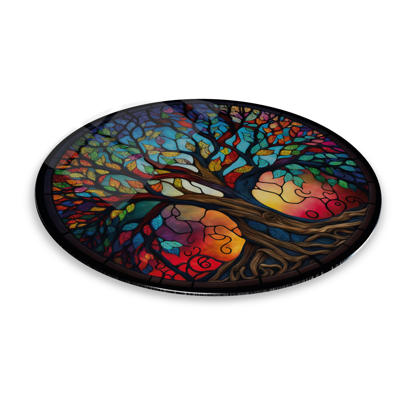 Pi Dekorasyon Yaşam Ağaci Vitray Yuvarlak Cam Tablo | Hediyelik, Dekoratif, Ofi Pi Dekorasyon Yaşam Ağaci Vitray Yuvarlak Cam Tablo | Hediyelik, Dekoratif, Ofi