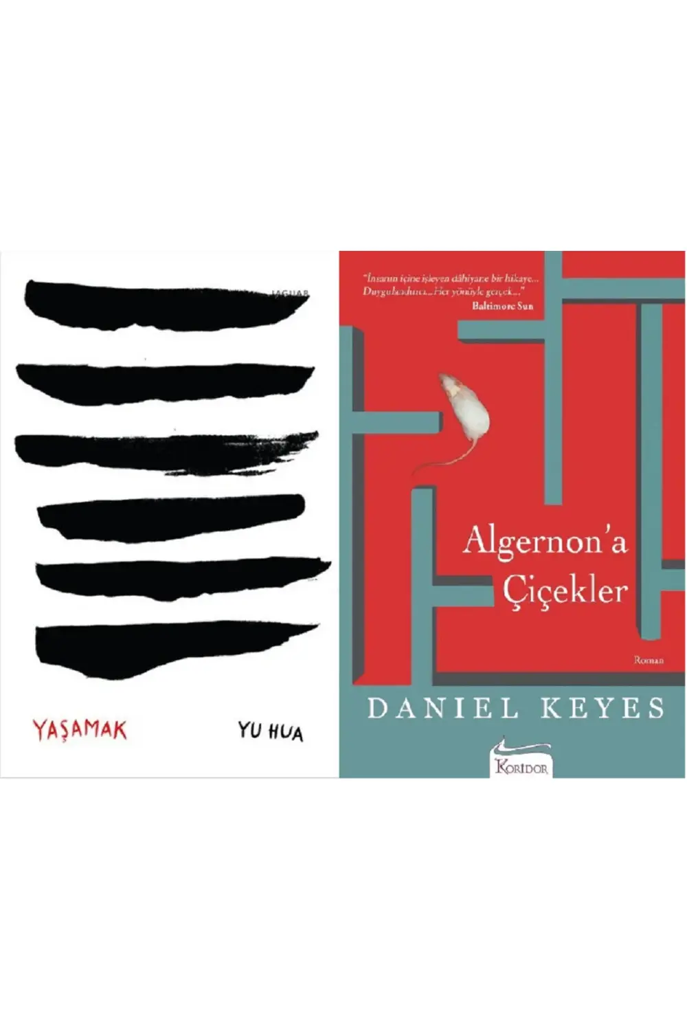 Yaşamak + Algernona Çiçekler 2 Kitap Set