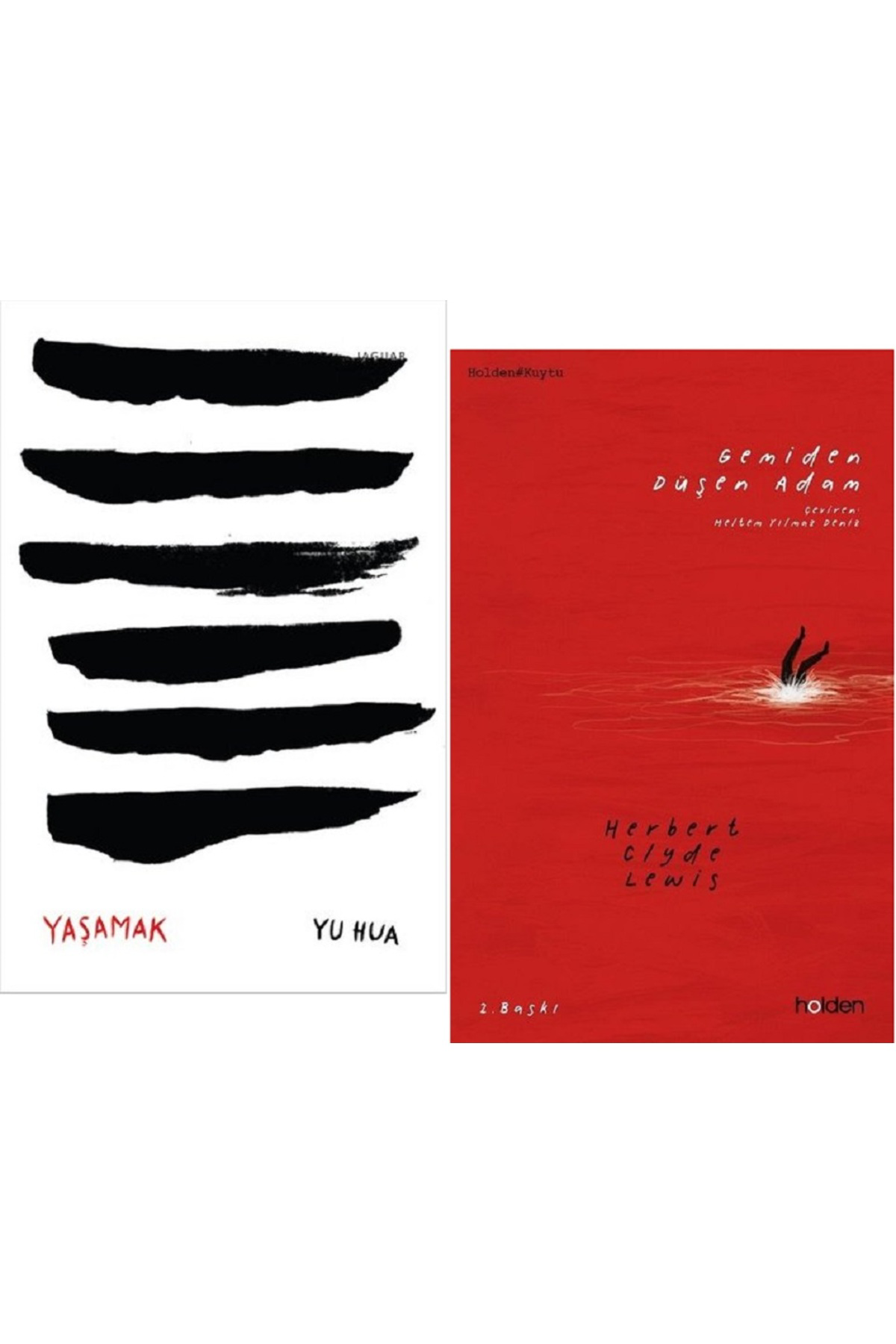 Jaguar Kitap Yaşamak + Gemiden Düşen Adam / 2 Kitap Set