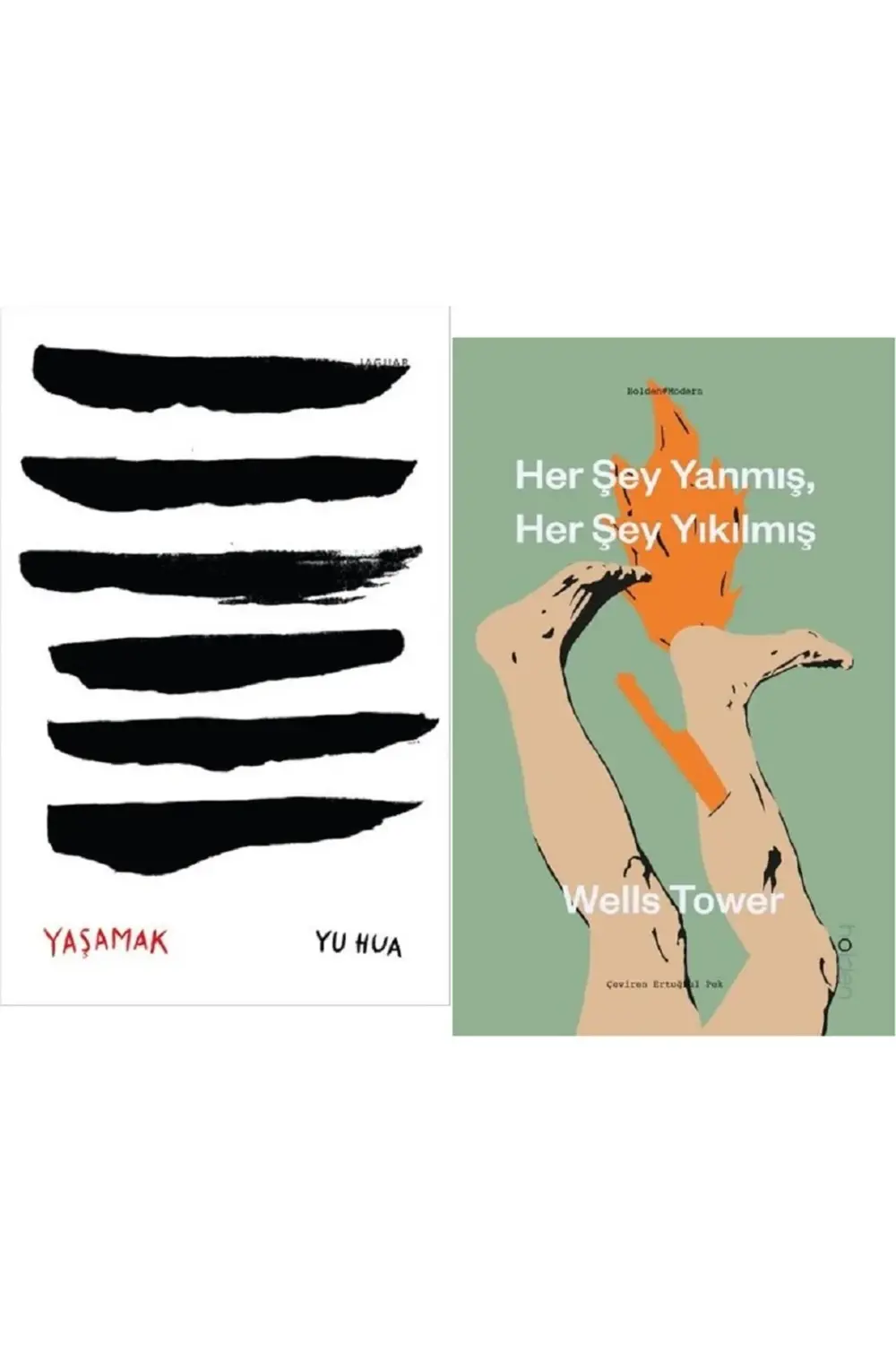 Yaşamak + Her Şey Yanmış Her Şey Yıkılmış / 2 Kitap Set
