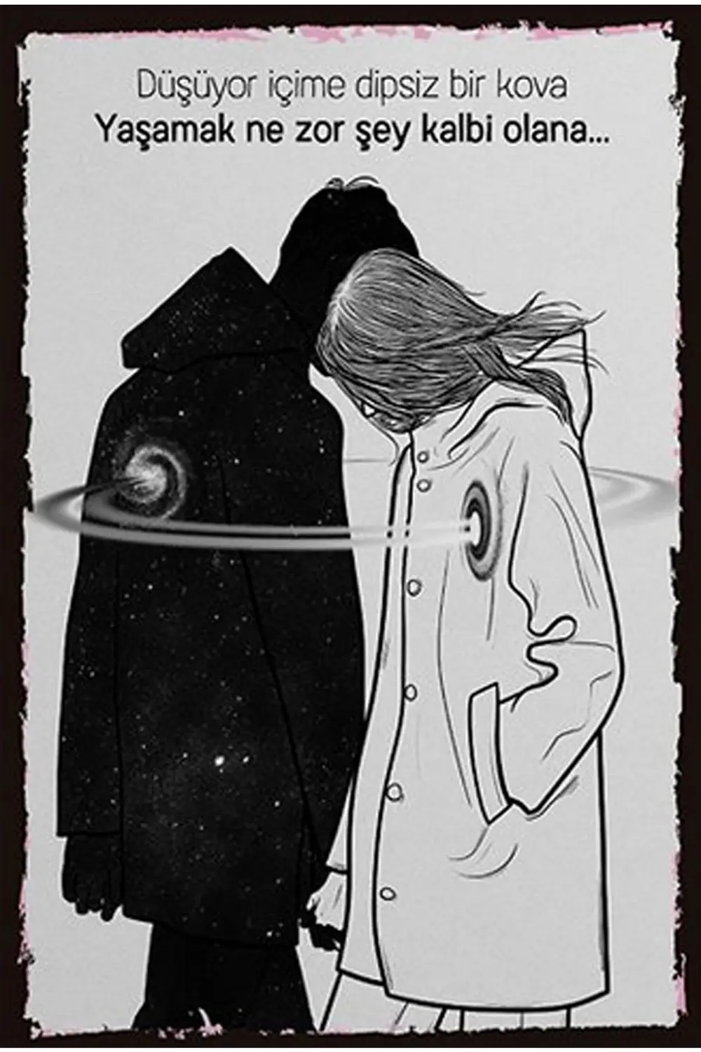 Yaşamak Ne Zor Şey Kalbi Olana Retro Ahşap Poster