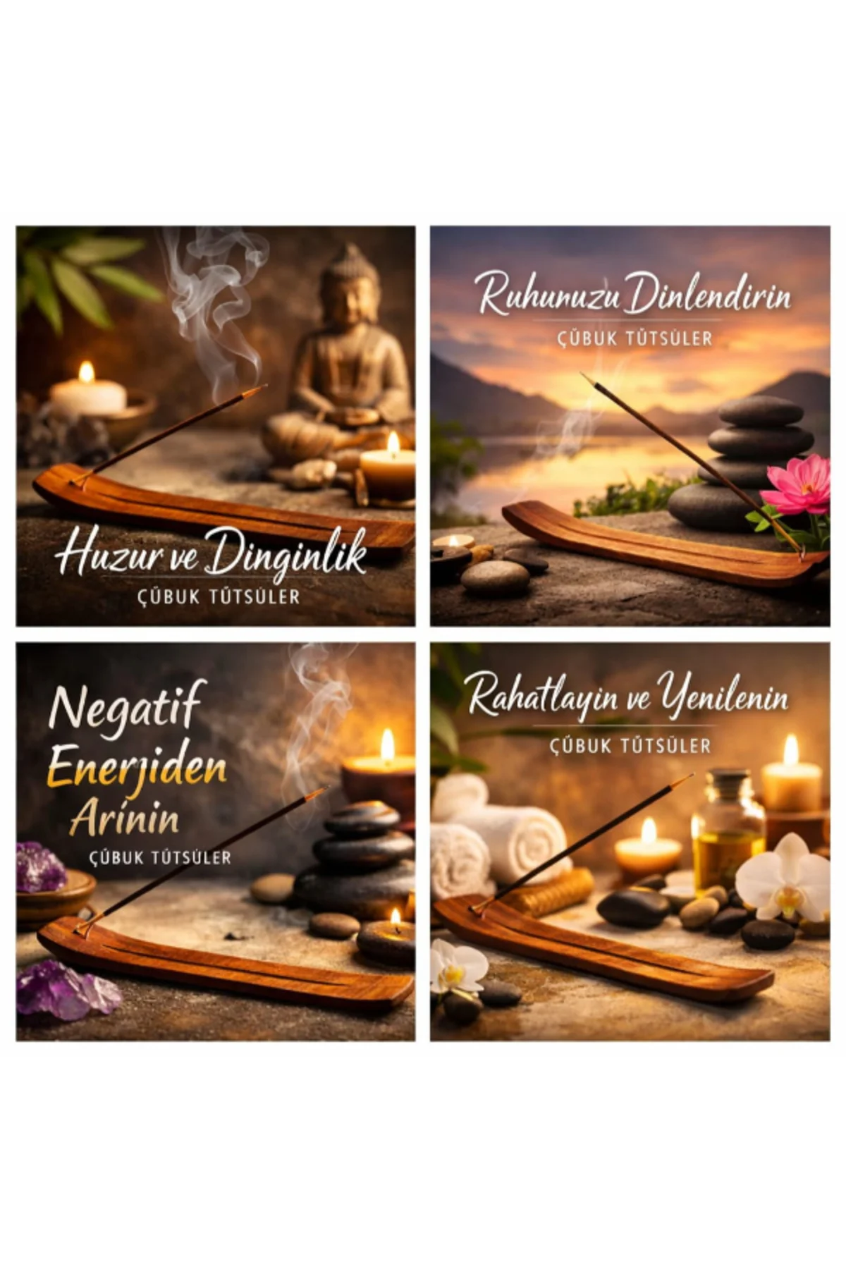 YASEMİN (JASMİNE) ÇUBUK TÜTSÜ 5 PAKET 100 ADET (INCENSE STICKS, 5 PACKS, 100 STICKS)