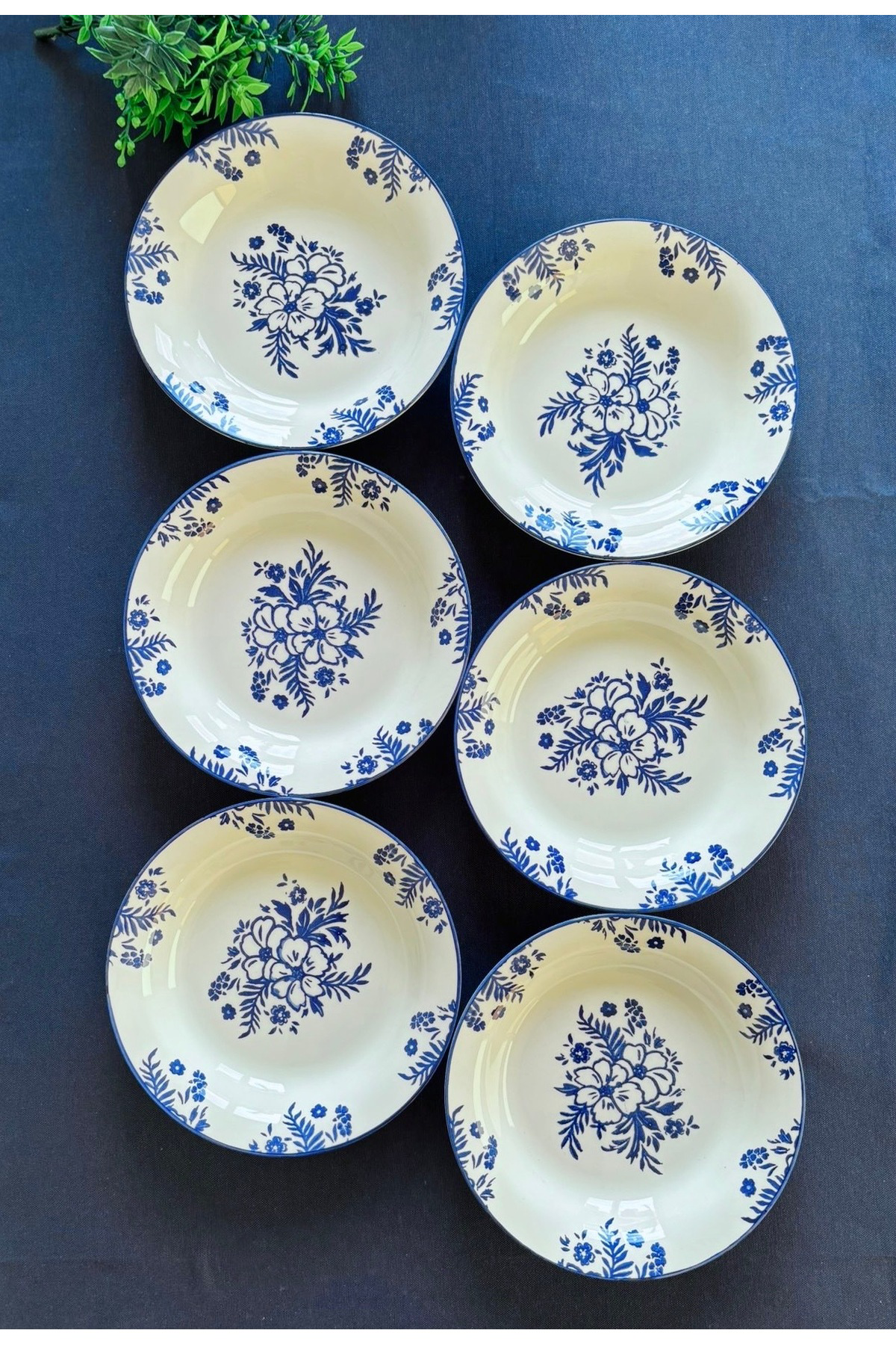 Yasemin model 6 Adet Yemek Tabağı