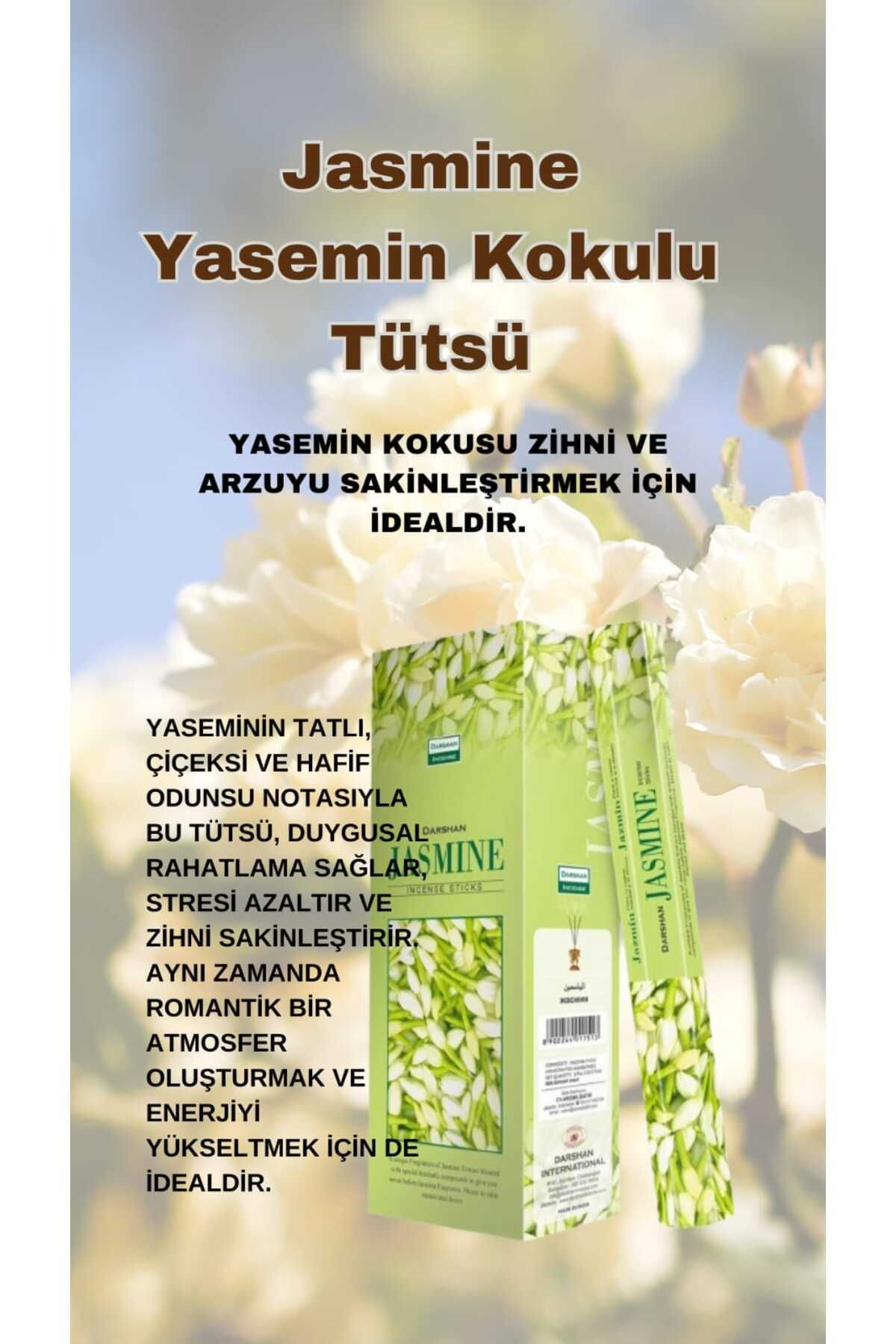 Darshan Yasemin Terapi Tütsüsü 20 Çubuk