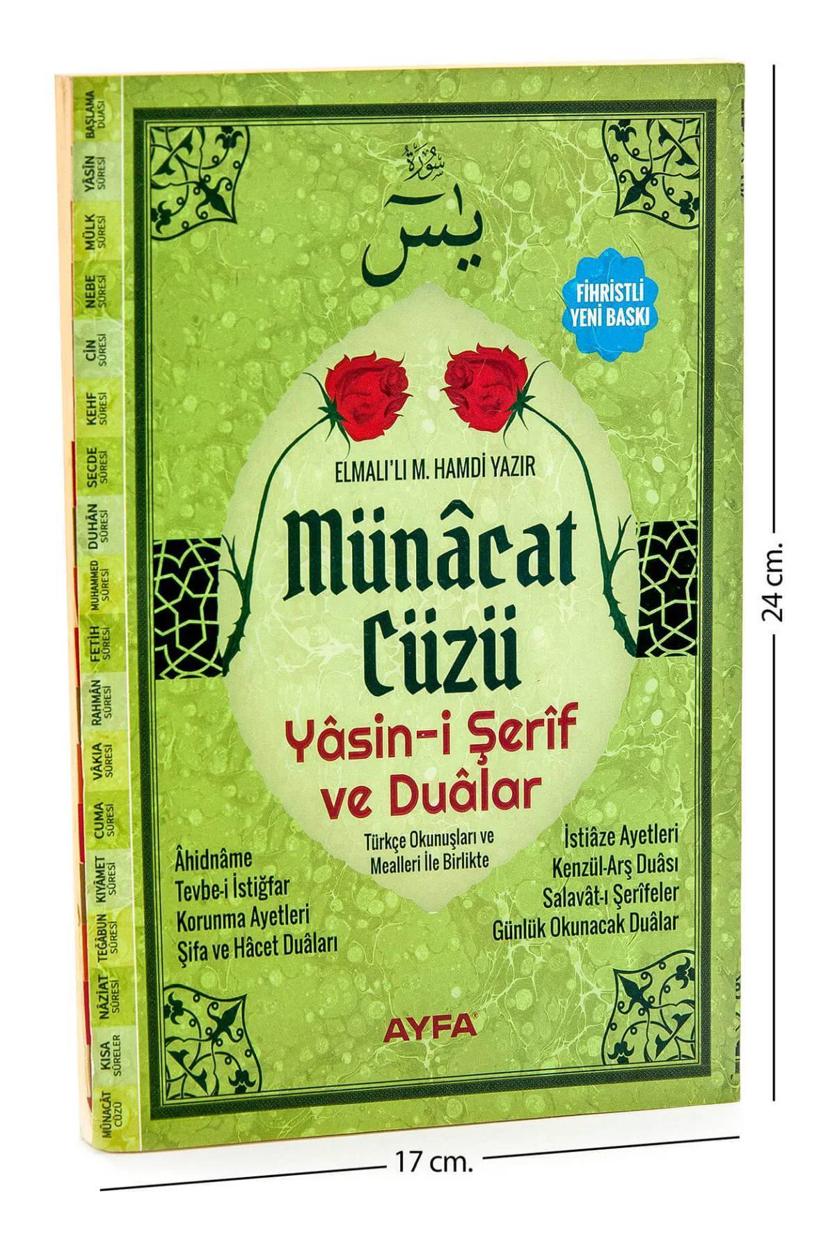 Yasin Kitabı - Orta Boy - 224 Sayfa - Fihristli - Münâcat Cüzü - 
