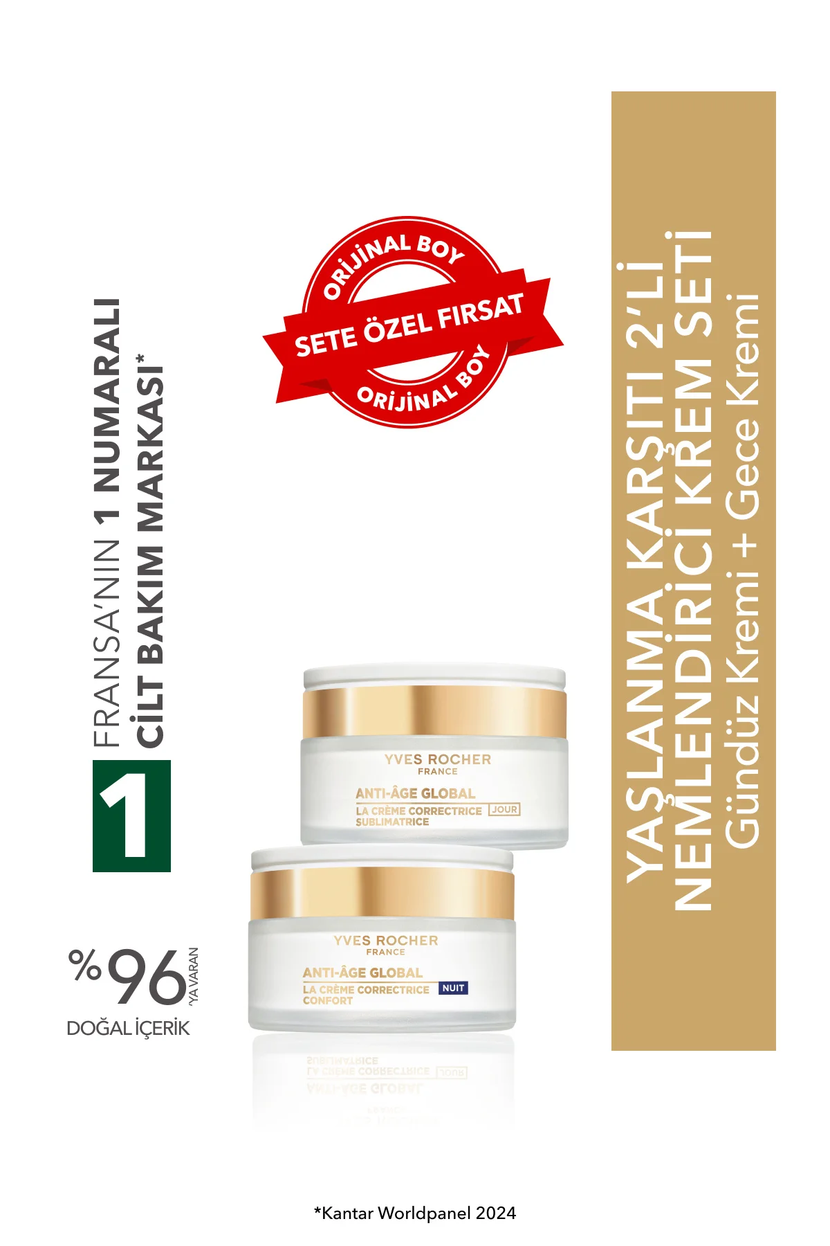 Yaşlanma Karşıt 2'li Nemlendirici Krem Seti- Gündüz Kremi 50 ml &