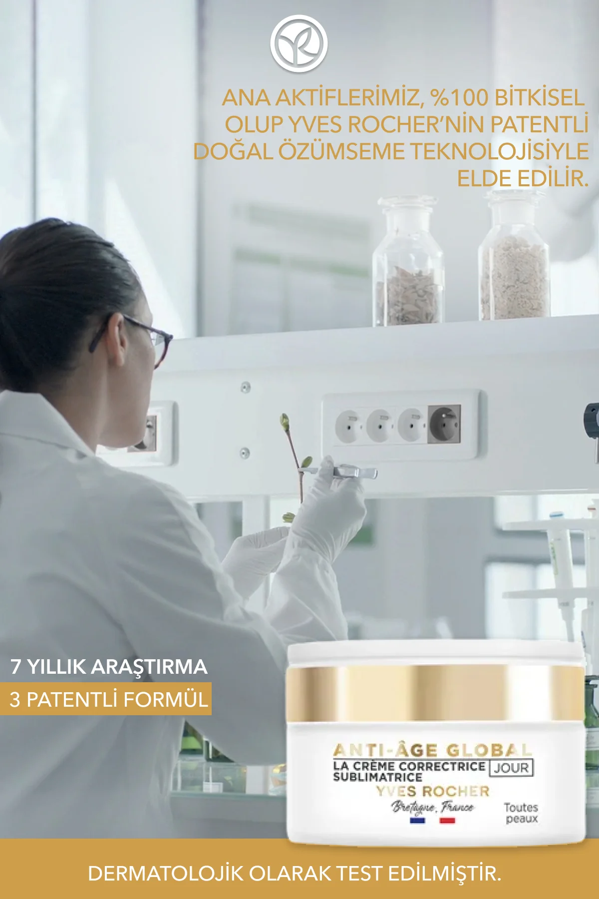 Yaşlanma Karşıtı Bitkisel Kök Hücre Bakımı Anti-Age Global-Hyaluronik Asit&Pantenol-Gündüz Kremi