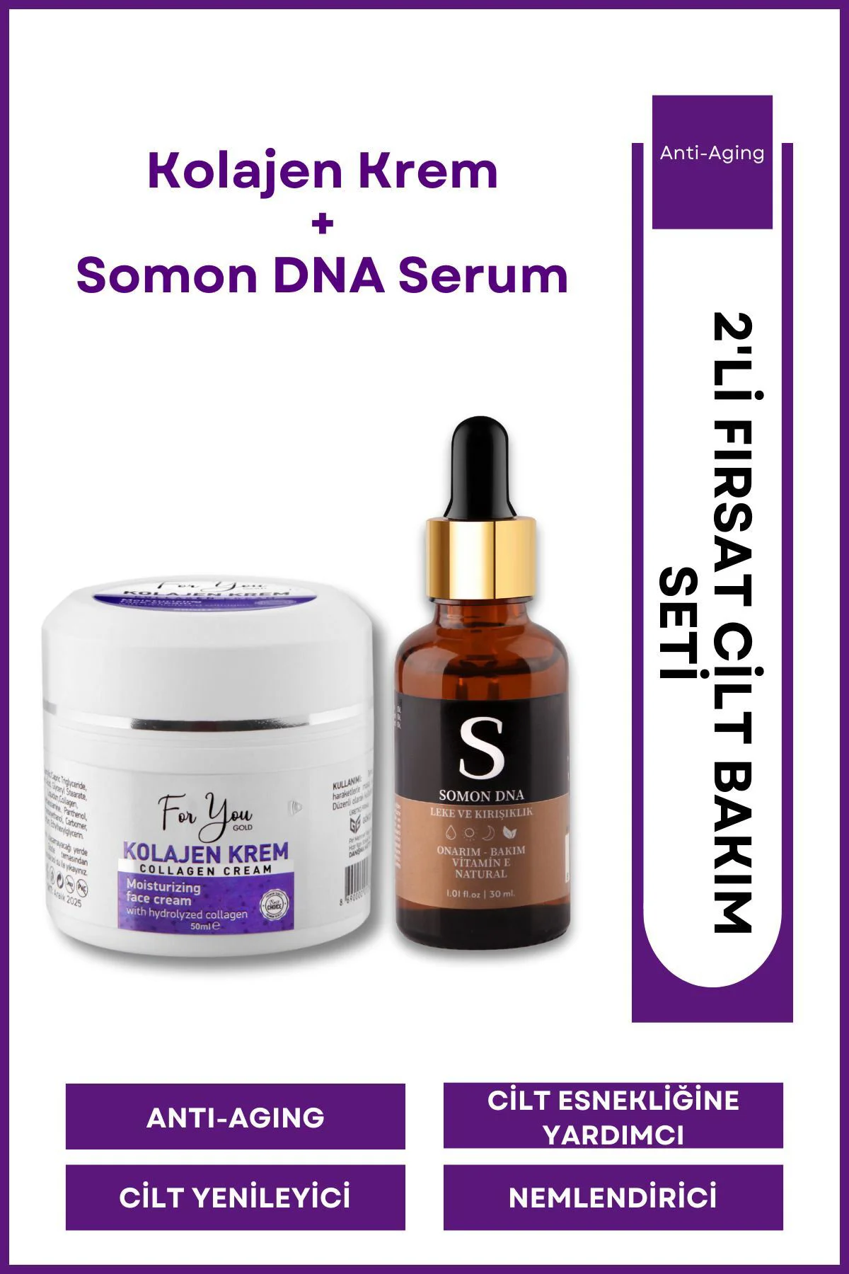 Yaşlanma Karşıtı Kolegen Krem & Somon Dna Kırışıklık Karşıtı Cilt Bakım Serum Fiyatı, Yorumları ve Özellikleri