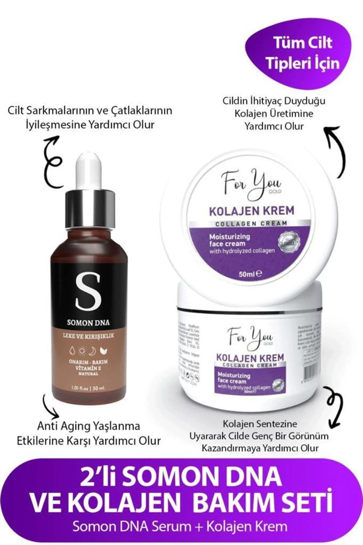 Yaşlanma Karşıtı Kolegen Krem & Somon Dna Kırışıklık Karşıtı Cilt Bakım Serum Fiyatı, Yorumları ve Özellikleri