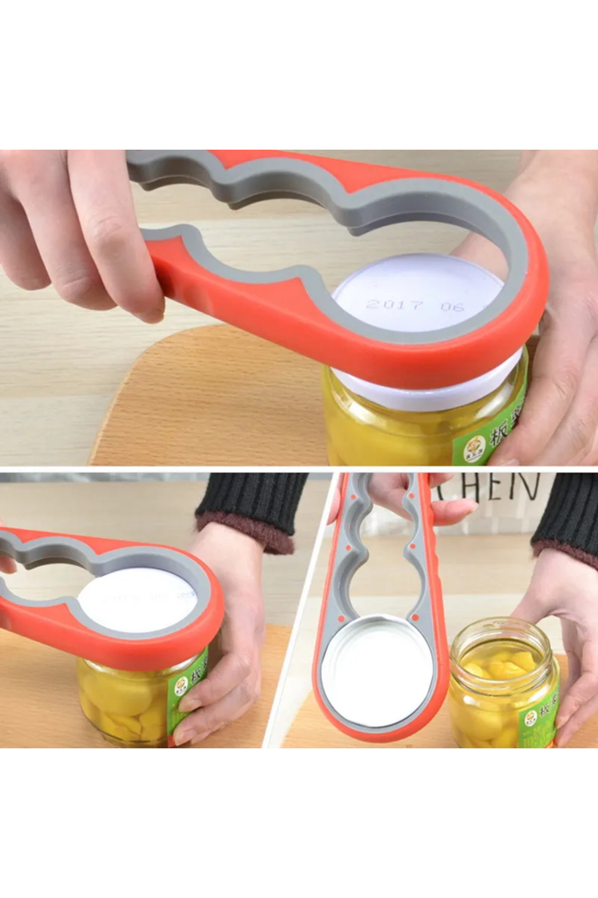 Yaşlı ve Çocuklar için Kavanoz ve Şişe Kapağı Açma Aparatı