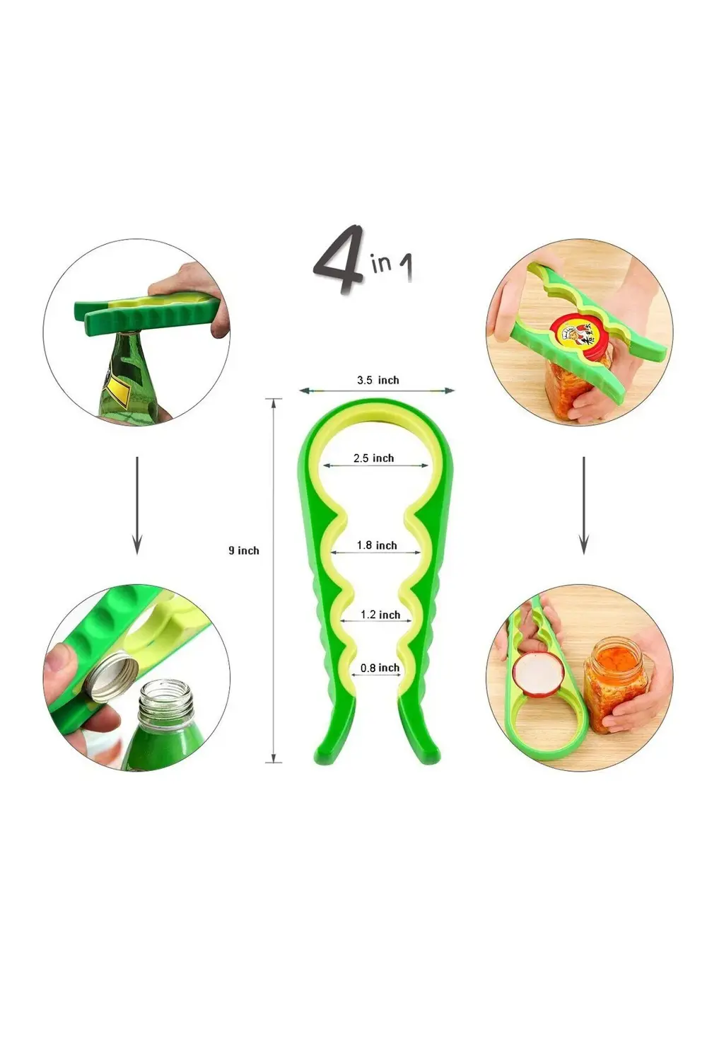 Yaşlı ve Çocuklar için Kavanoz ve Şişe Kapağı Açma Aparatı