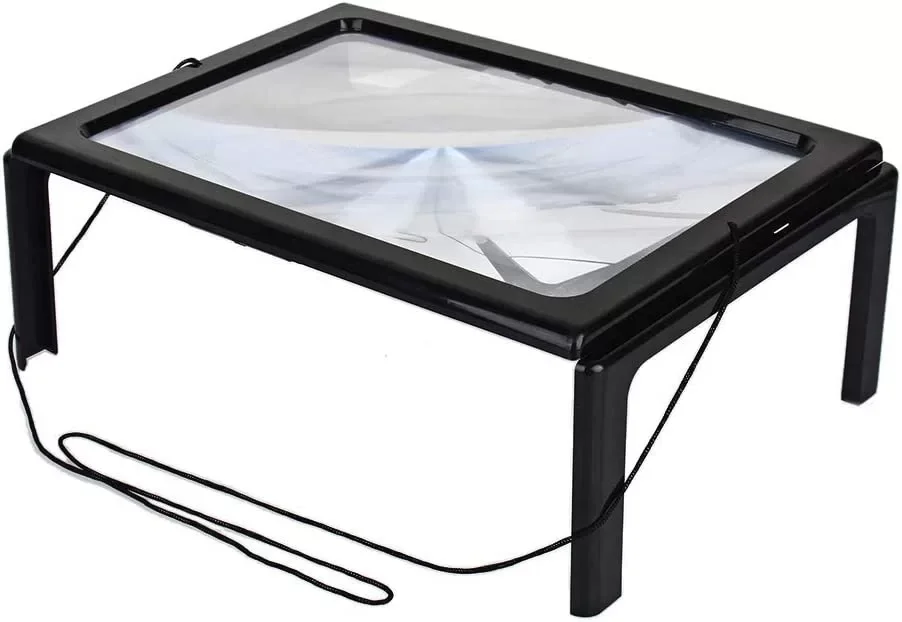 -Yaşlılar için  A4 boyutu masa tipi ışıklı okuma büyüteç th-27520