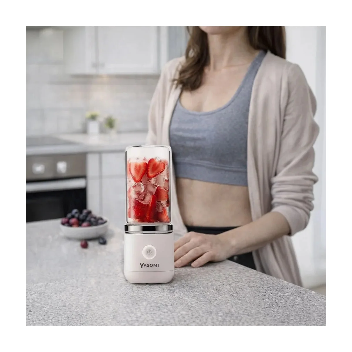 Yasomi Taşınabilir Kablosuz Şarjlı Cam Kişisel Blender Beyaz (Yasomi Türkiye Garantili) Yasomi Taşınabilir Kablosuz Şarjlı Cam Kişisel Blender Beyaz (Yasomi Türkiye Garantili)