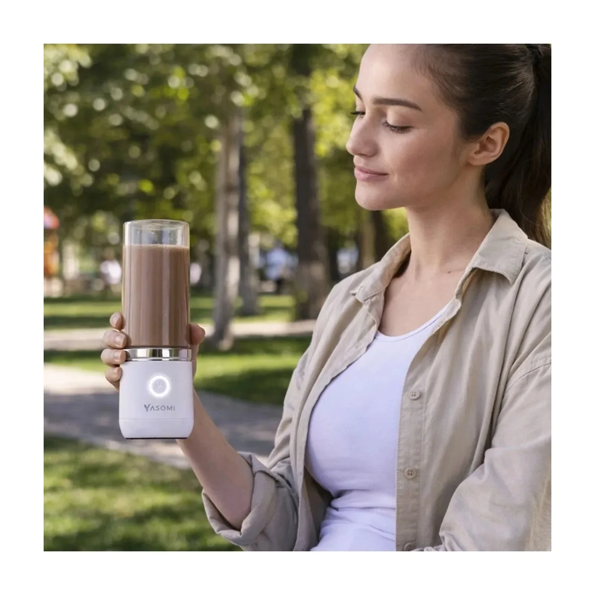 Yasomi Taşınabilir Kablosuz Şarjlı Cam Kişisel Blender Beyaz (Yasomi Türkiye Garantili) Yasomi Taşınabilir Kablosuz Şarjlı Cam Kişisel Blender Beyaz (Yasomi Türkiye Garantili)