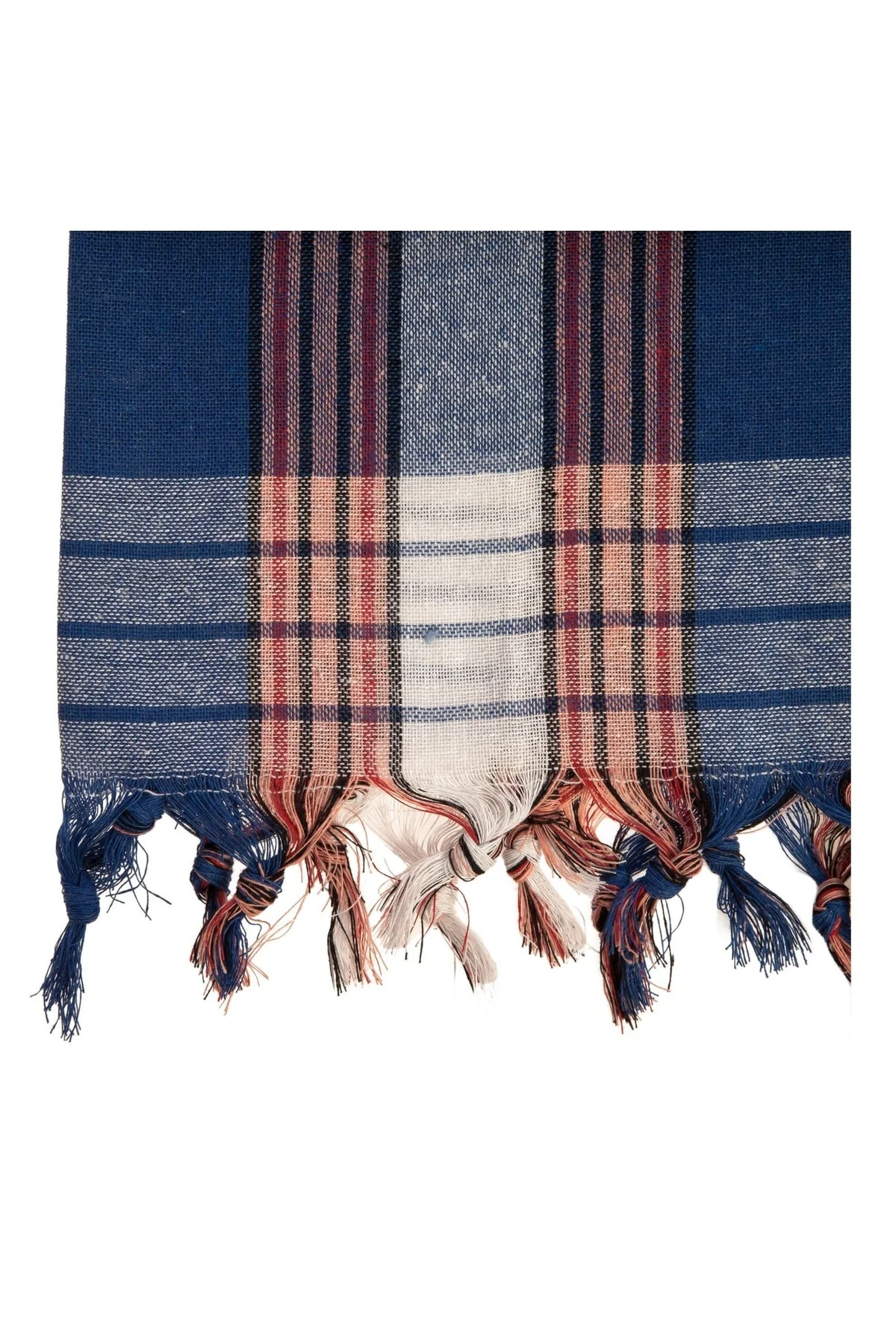 Yastıkminder Koton Mavi Lacivert Ekose Peştamal