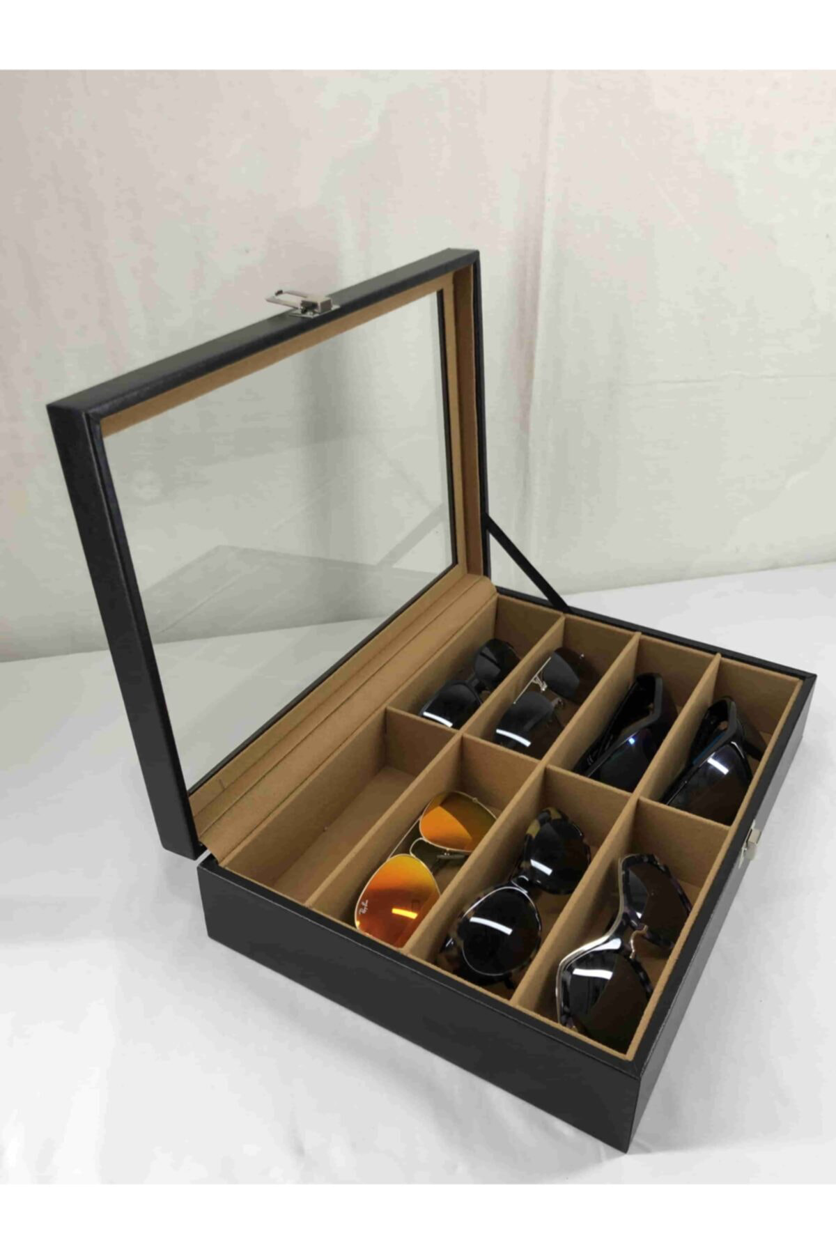Yatak Odanızı Organize Eden Güneş Gözlüğü Saklama Kutusu Deri Kap