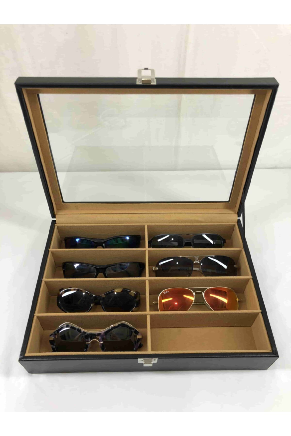 Yatak Odanızı Organize Eden Güneş Gözlüğü Saklama Kutusu Deri Kap