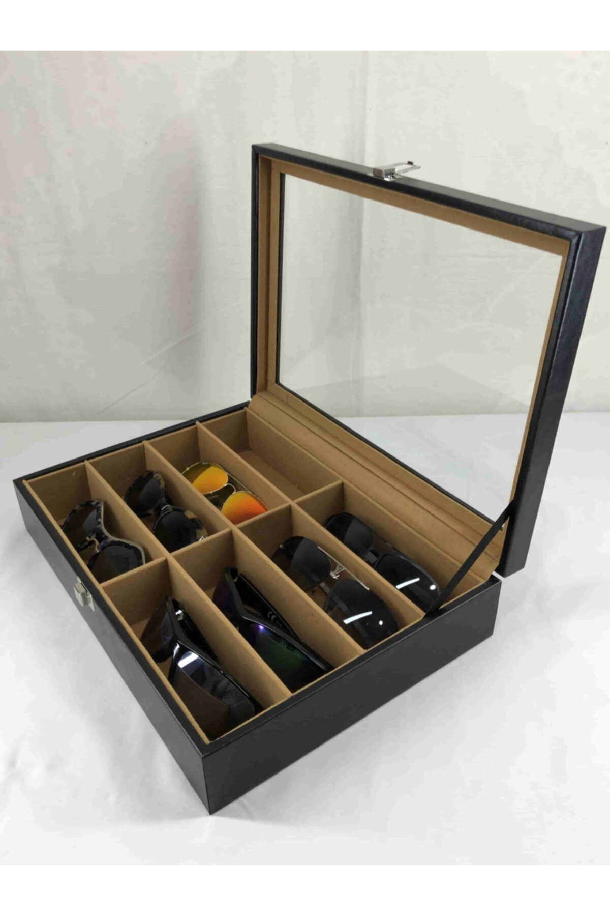 Yatak Odanızı Organize Eden Güneş Gözlüğü Saklama Kutusu Deri Kap