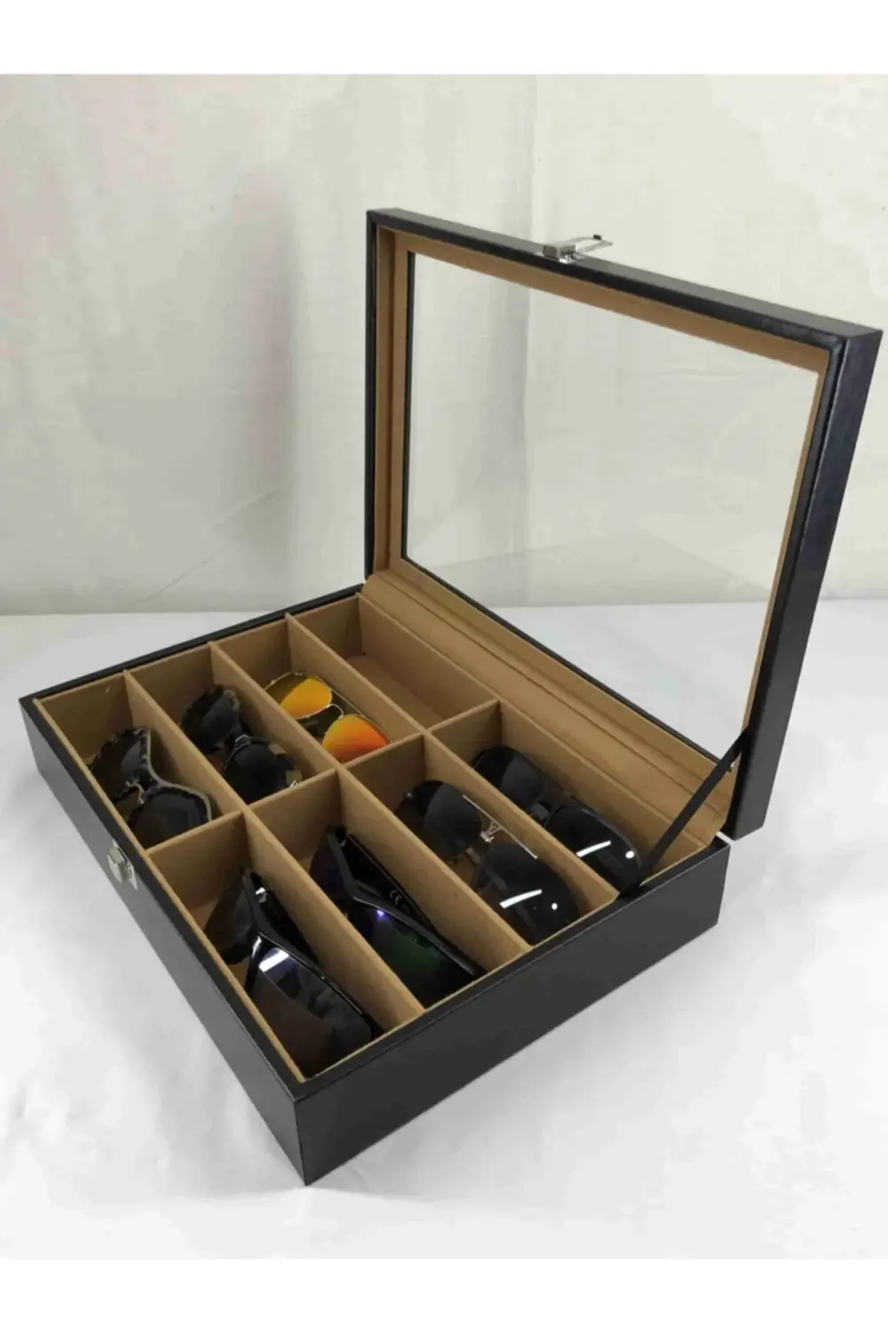 Yatak Odanızı Organize Eden Güneş Gözlüğü Saklama Kutusu Deri Kap