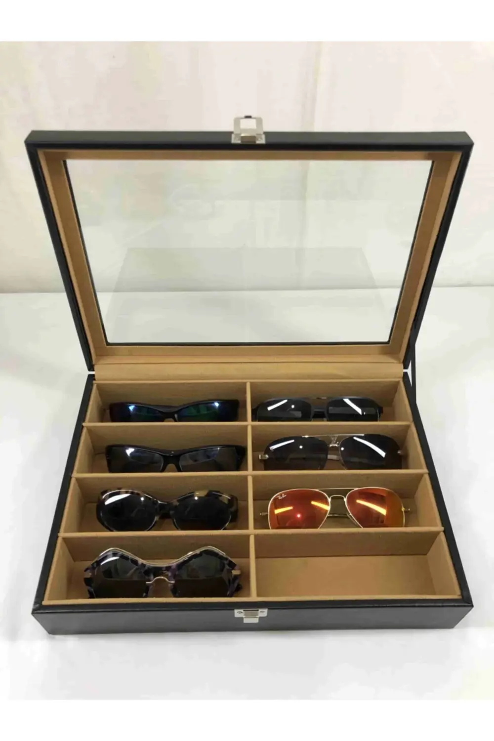 Yatak Odanızı Organize Eden Güneş Gözlüğü Saklama Kutusu Deri Kap