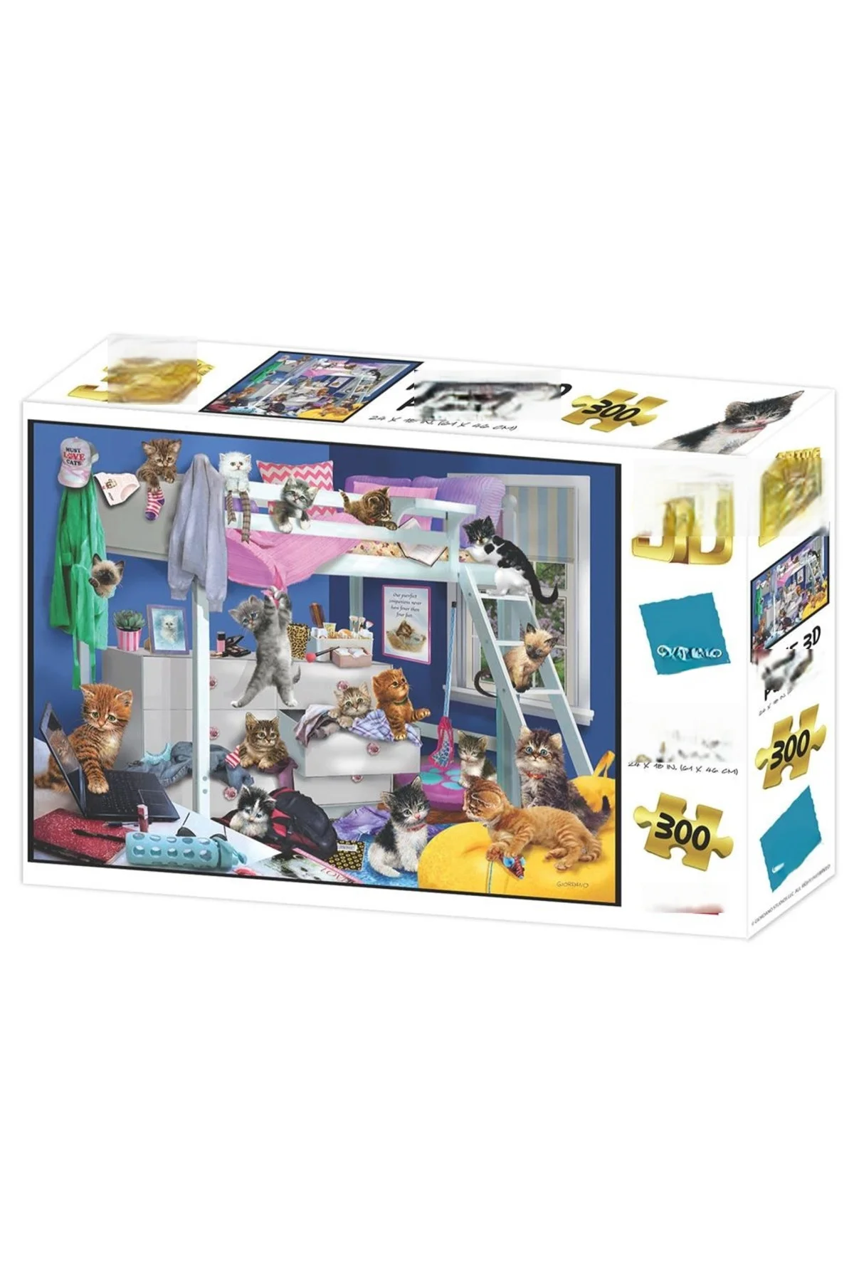 Yatak Odası Kedileri Puzzle 300 Parça