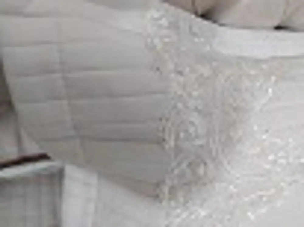 Yatak Örtüsü 13541 Zümrüt TEK Kişilik  Dantelli AÇIK EFLATUN %80 