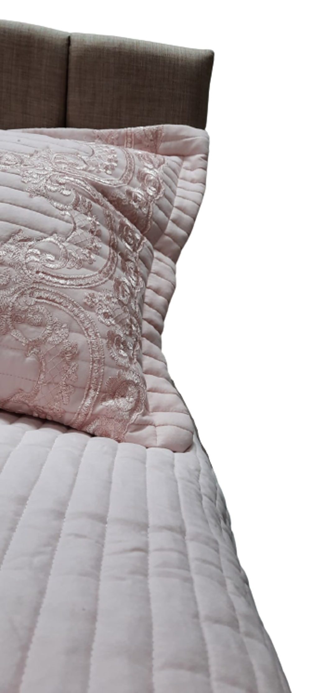 Yatak Örtüsü 13545 Zümrüt Çift Kişilik  Dantelli pastel yeşil %80