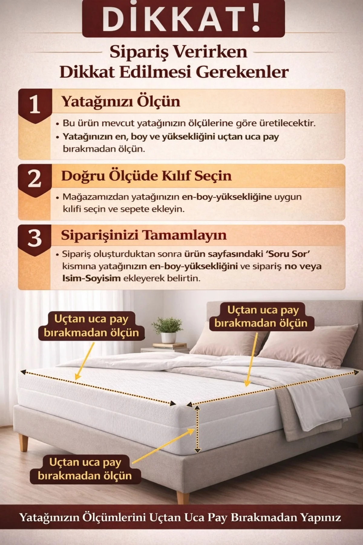 Yatak pedi&şiltesi fermuarlı yatak Kılıfı. 160x200