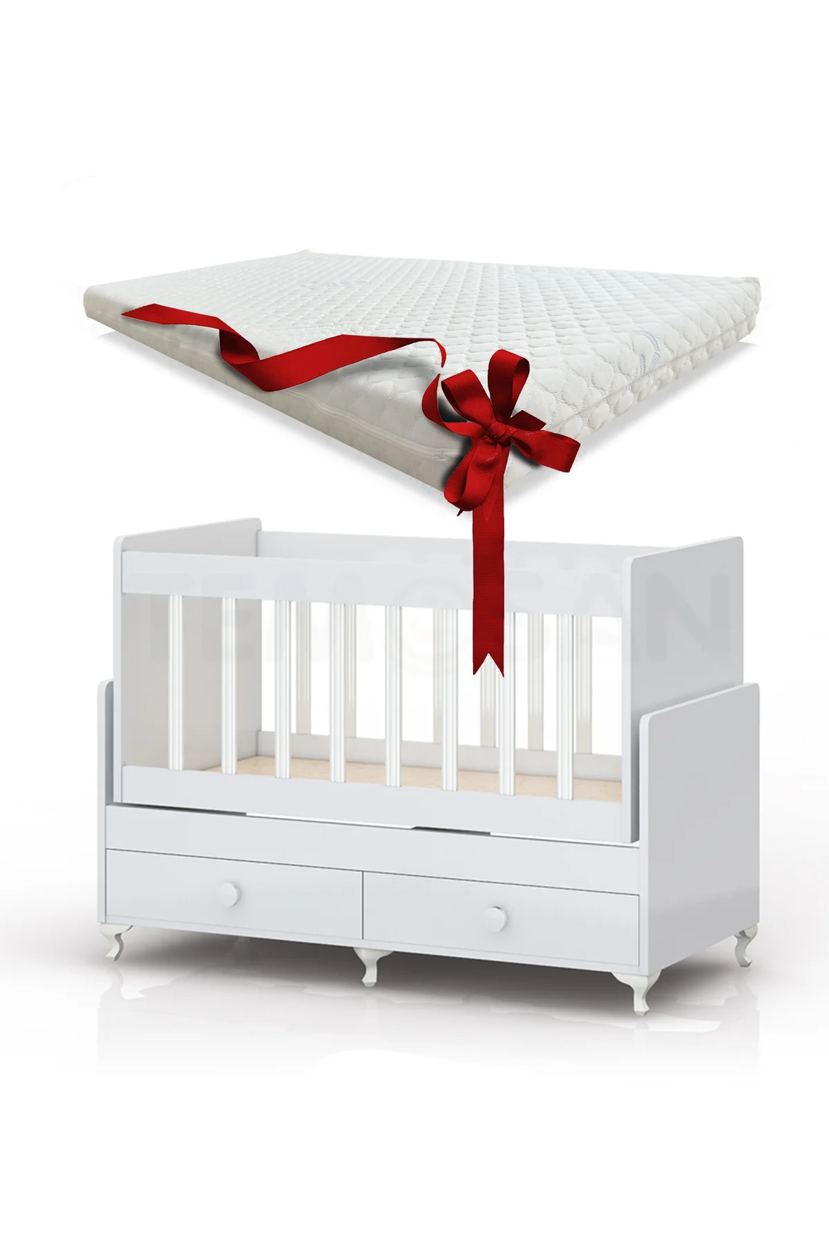 Yataklı, Sallanır, Anne Yanı Bebek Beşiği 60 x 120
