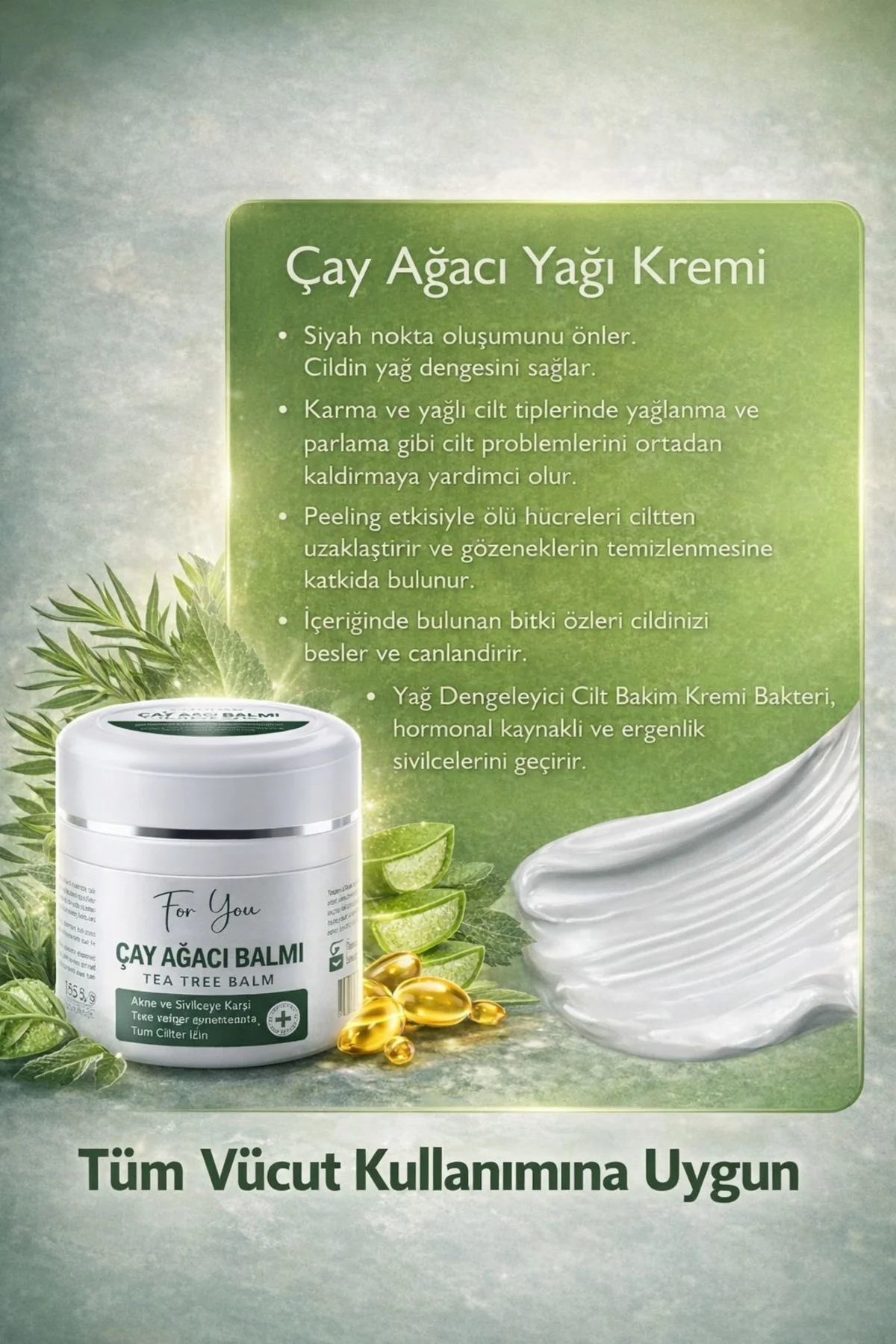 Yatıştırmaya Ve Onarmaya Yardımcı Çay Ağacı Balmı Bakım Kremi 50 