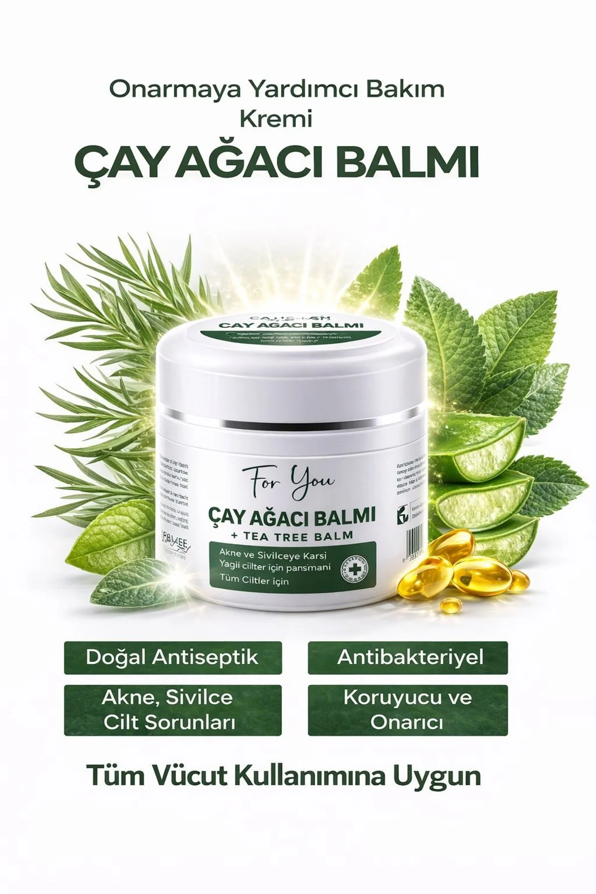 Yatıştırmaya Ve Onarmaya Yardımcı Çay Ağacı Balmı Bakım Kremi 50 